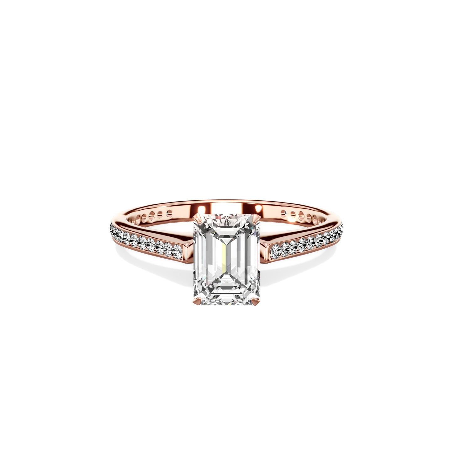 Channel Set Solitaire Engagement Ring
