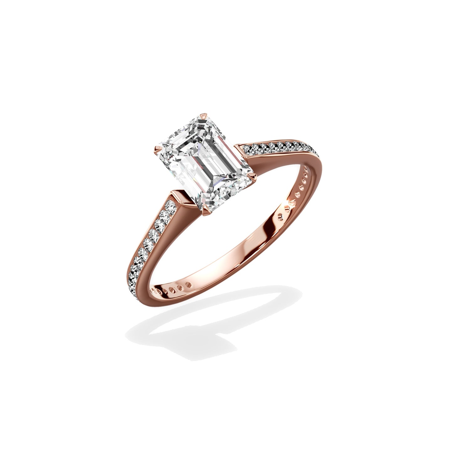 Channel Set Solitaire Engagement Ring