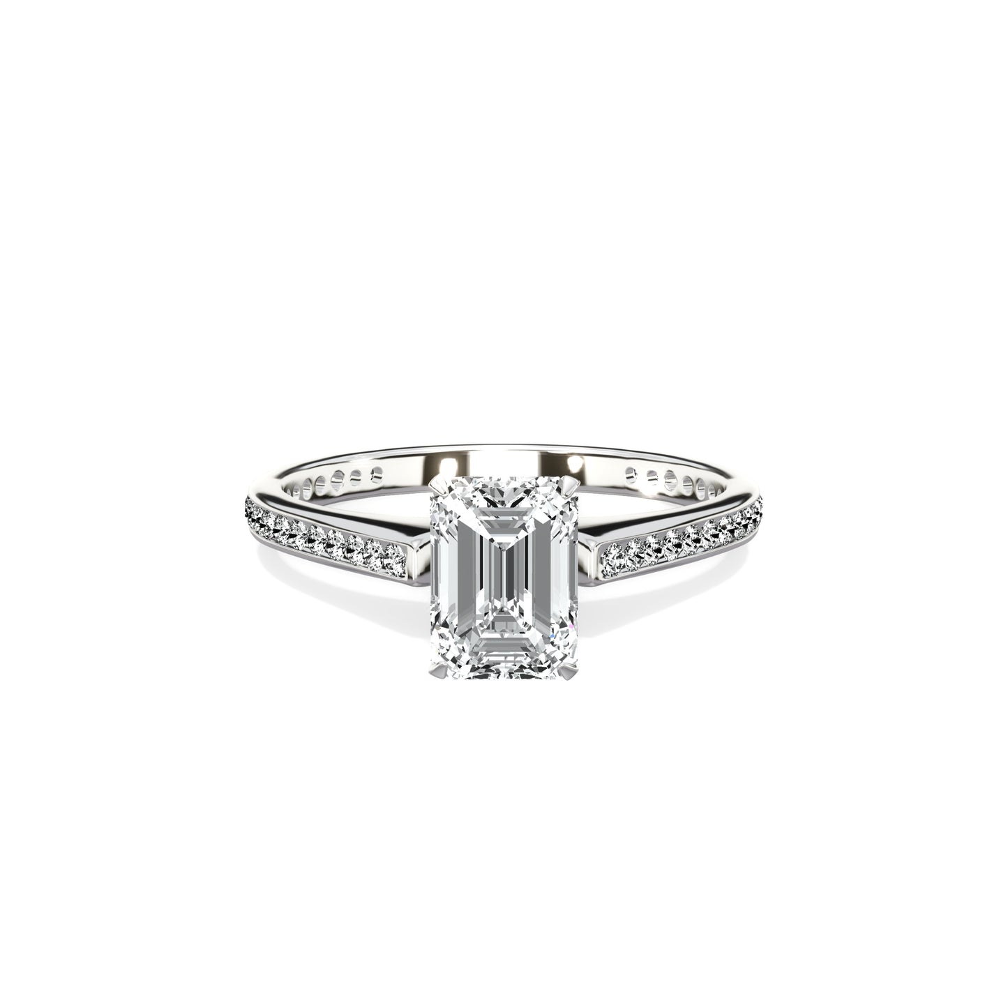Channel Set Solitaire Engagement Ring