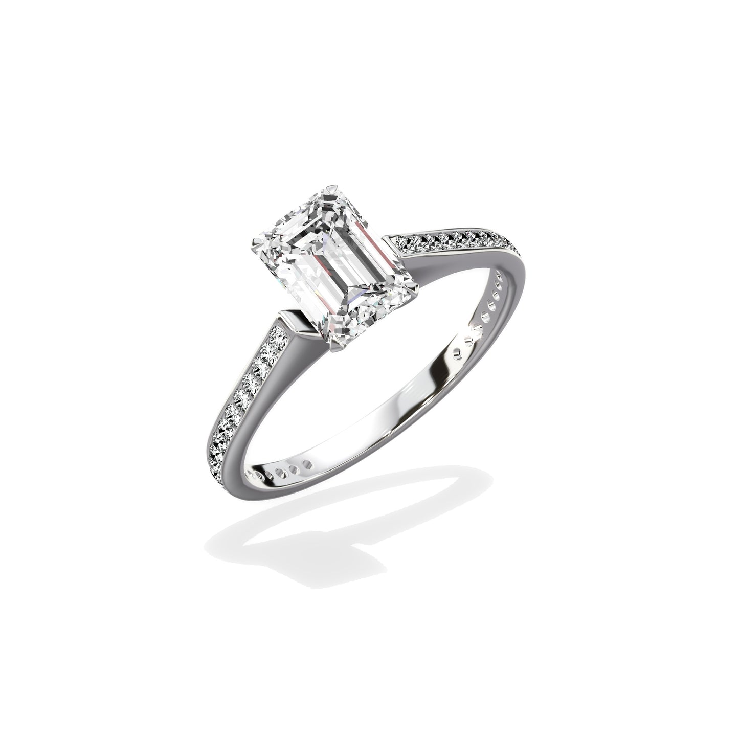 Channel Set Solitaire Engagement Ring