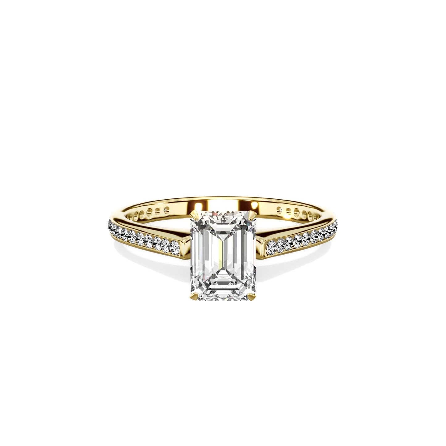 Channel Set Solitaire Engagement Ring