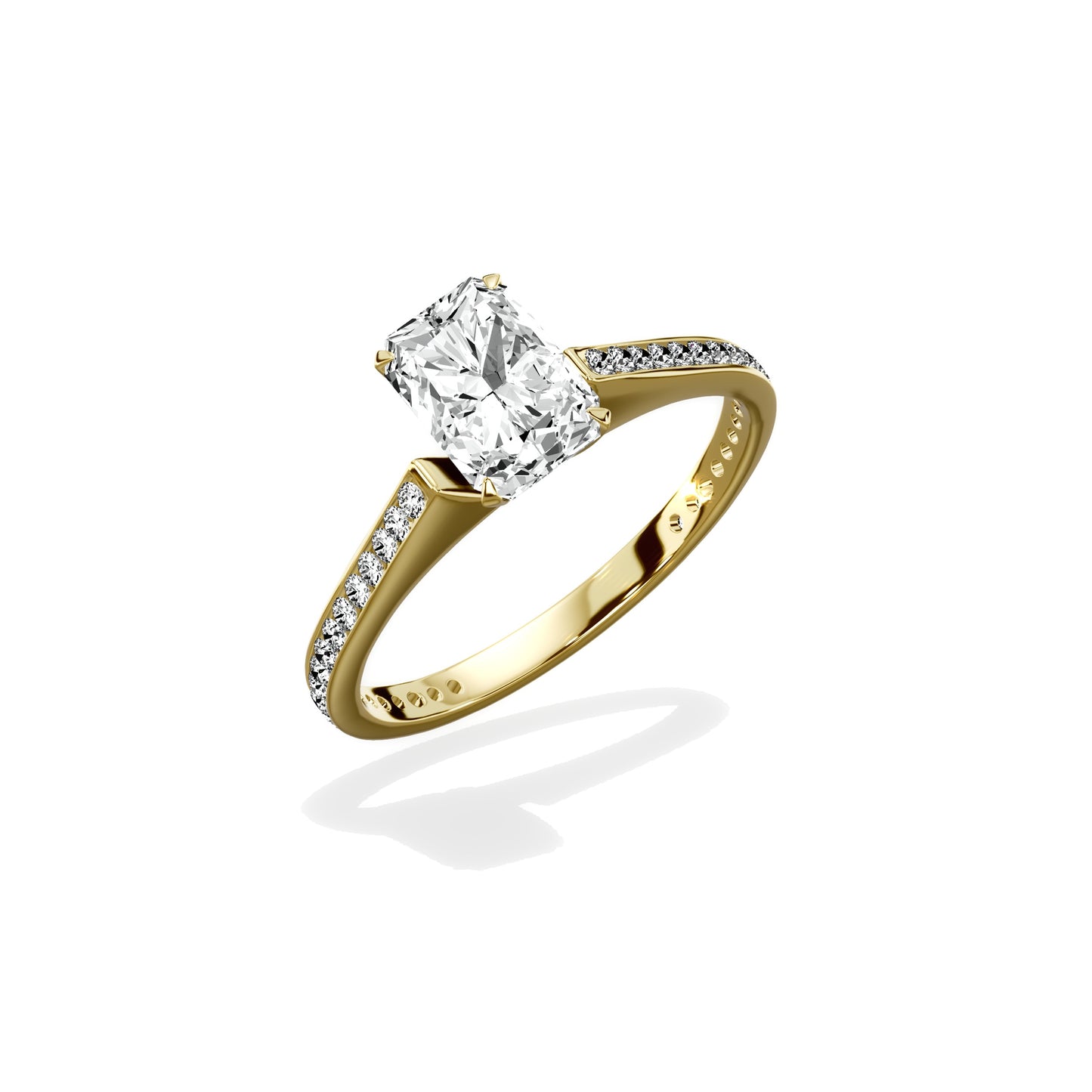 Channel Set Solitaire Engagement Ring