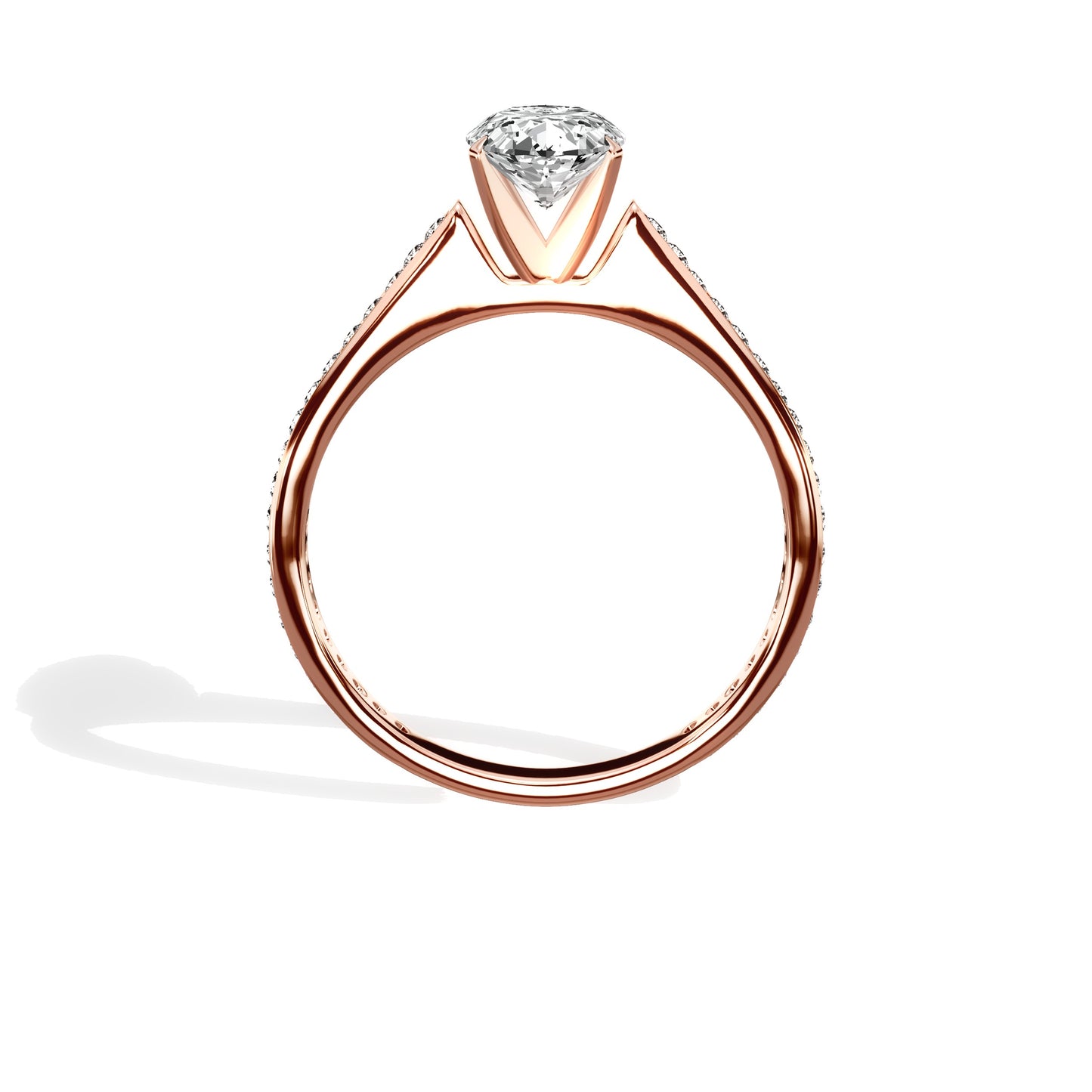 Channel Set Solitaire Engagement Ring
