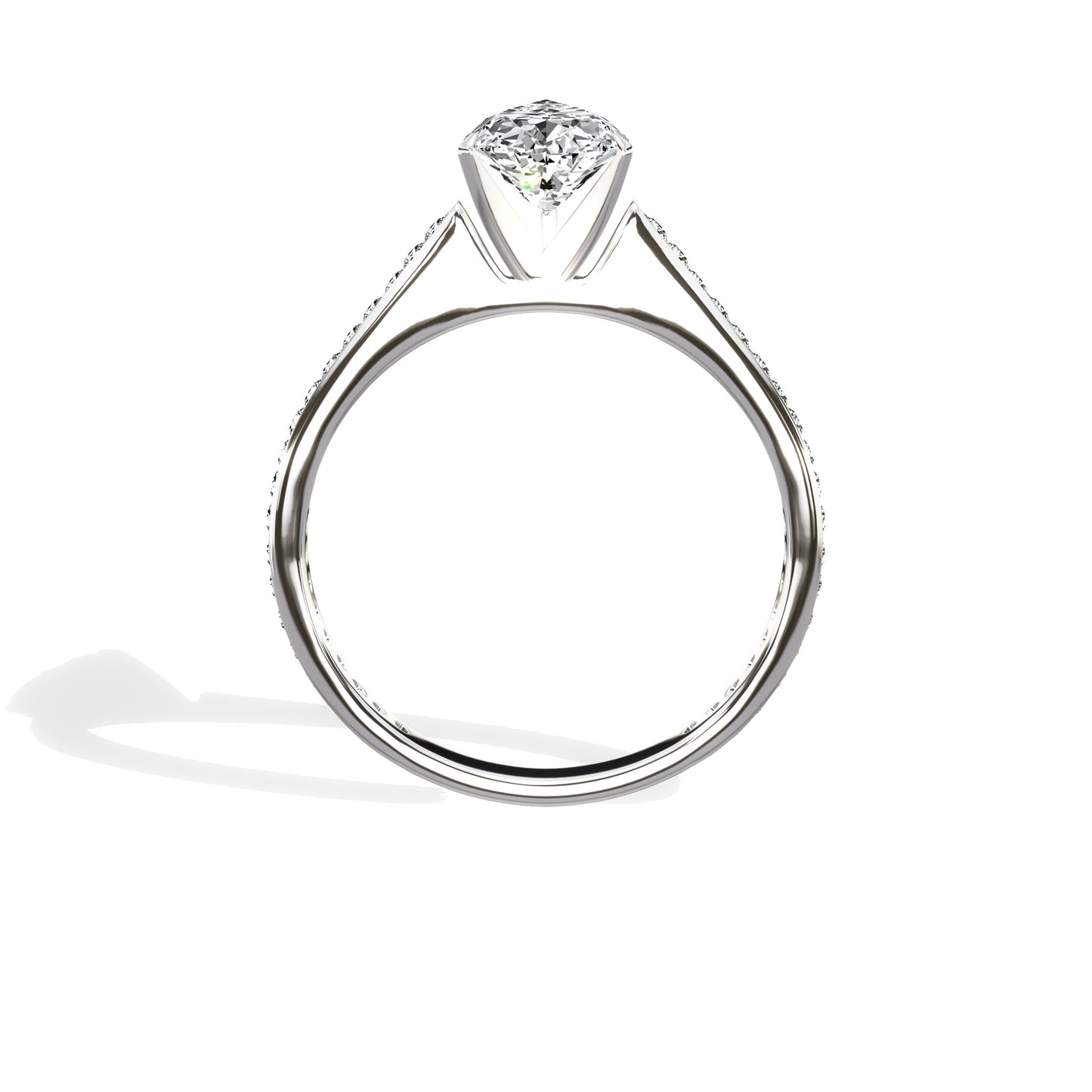 Channel Set Solitaire Engagement Ring