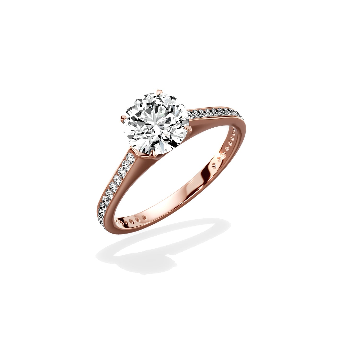 Channel Set Solitaire Engagement Ring