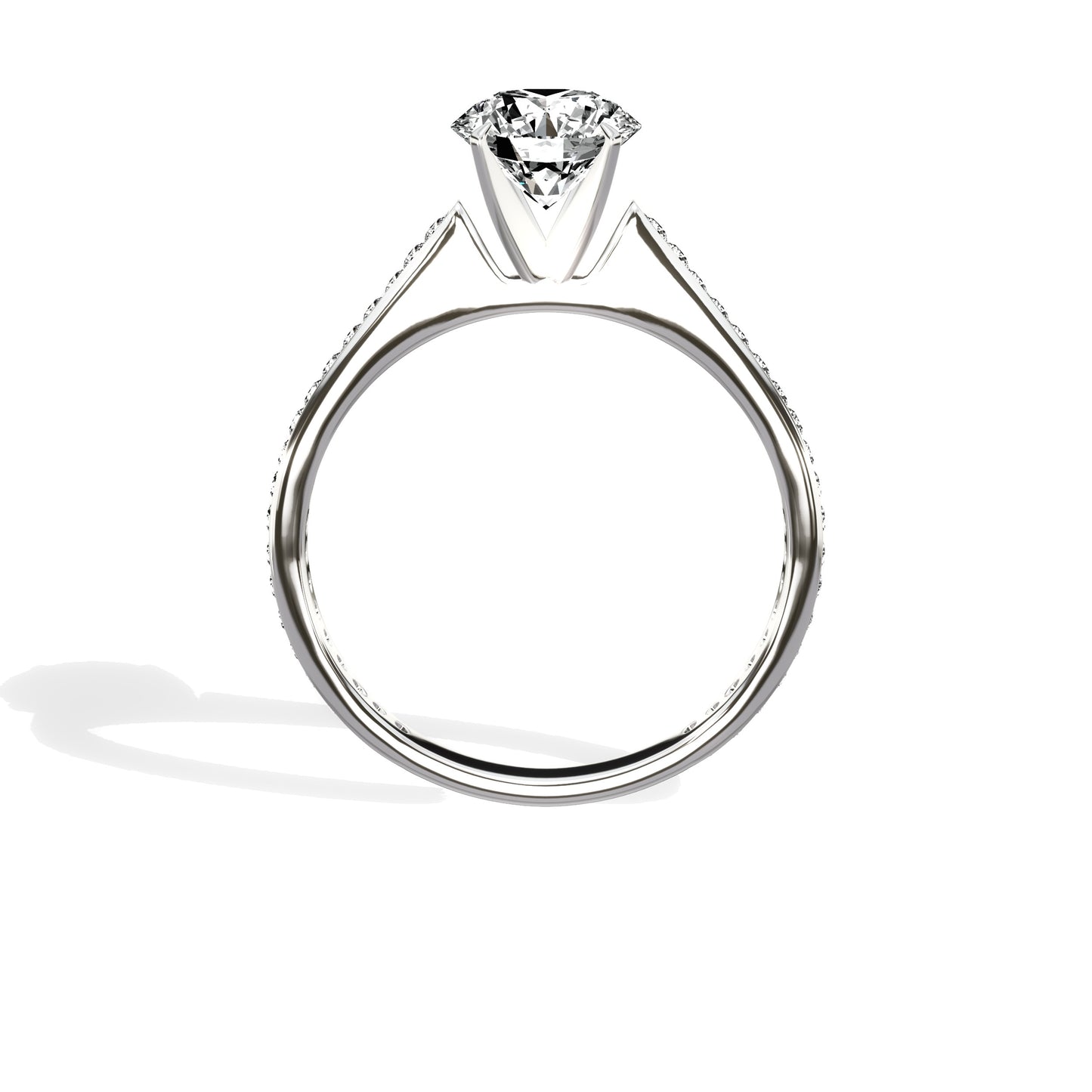 Channel Set Solitaire Engagement Ring