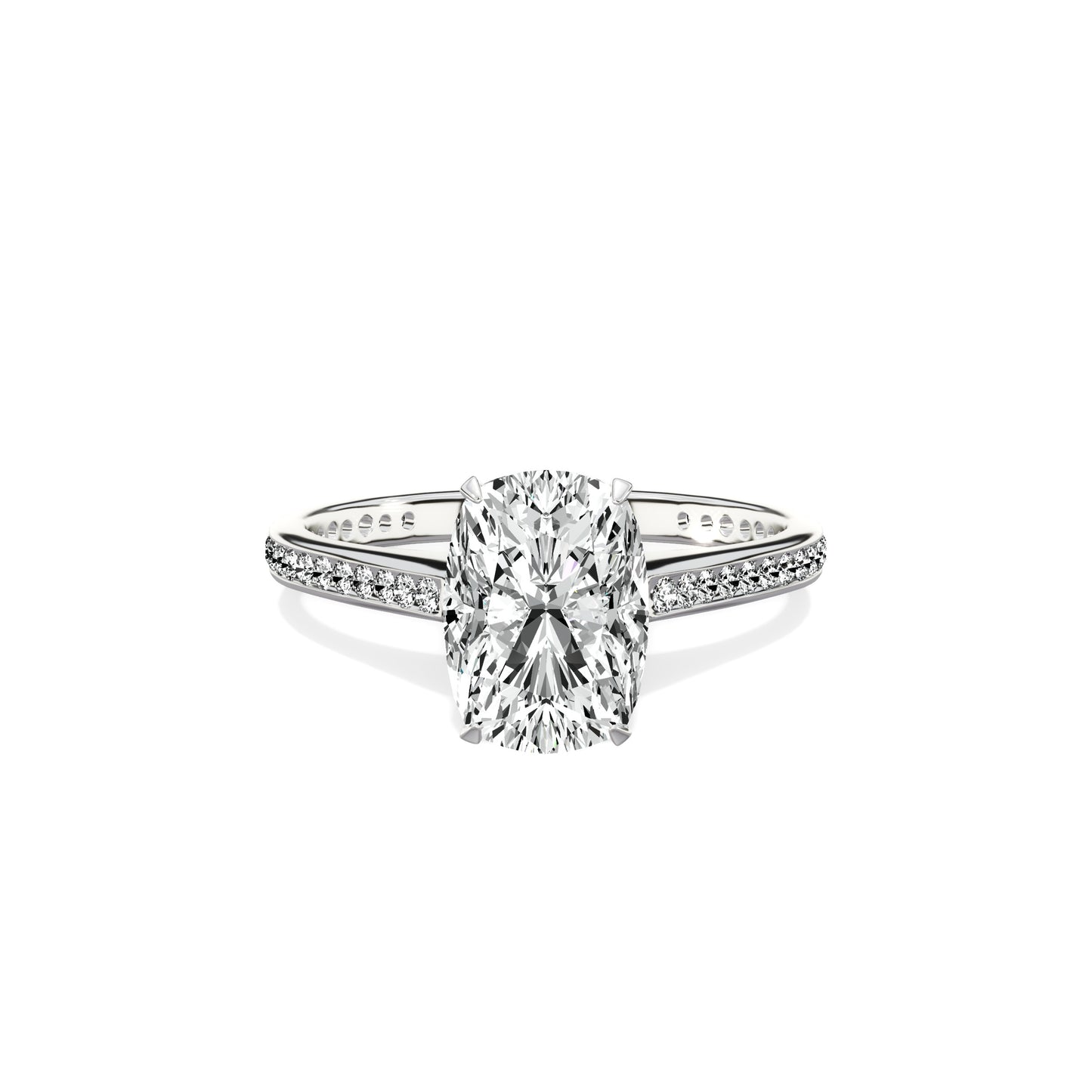Channel Set Solitaire Engagement Ring