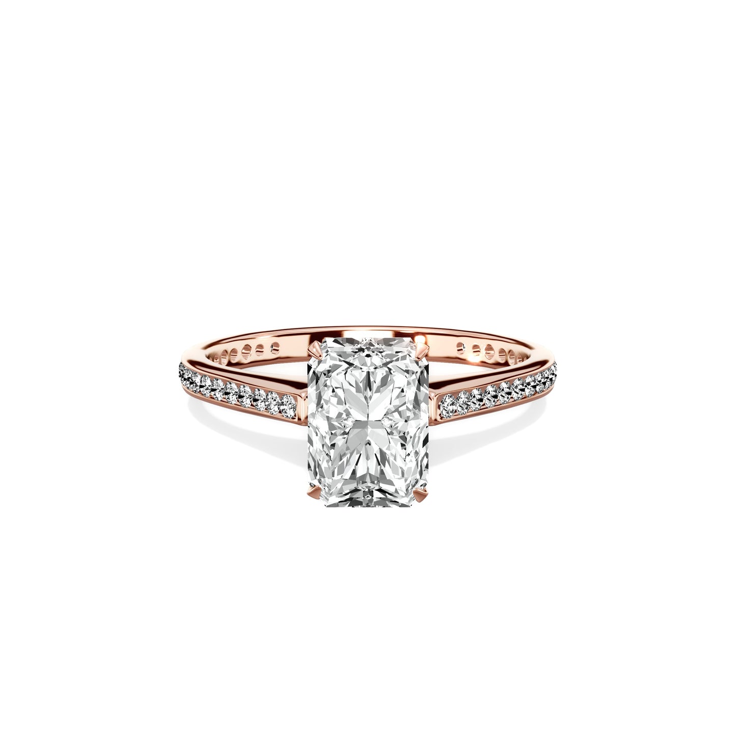 Channel Set Solitaire Engagement Ring