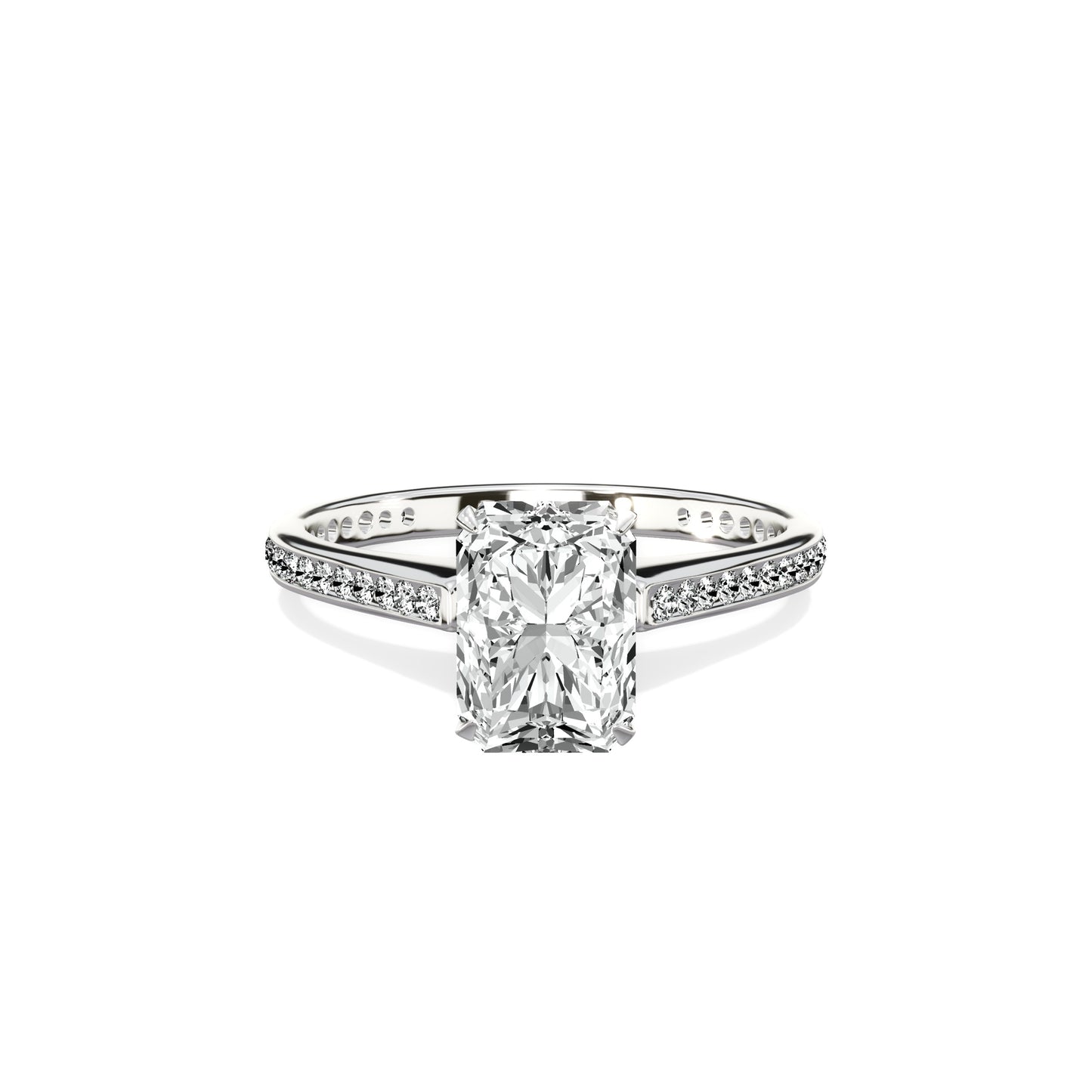 Channel Set Solitaire Engagement Ring