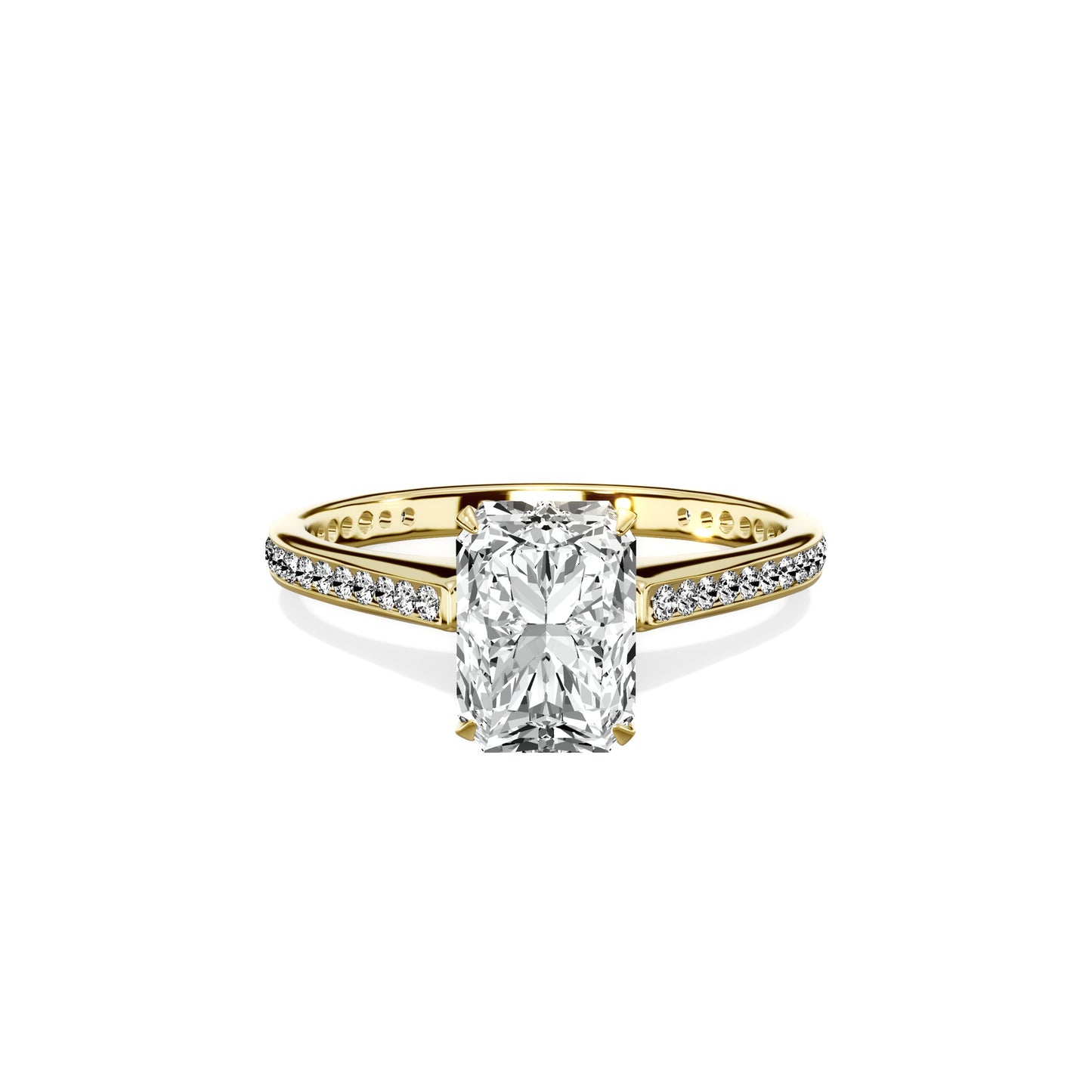 Channel Set Solitaire Engagement Ring