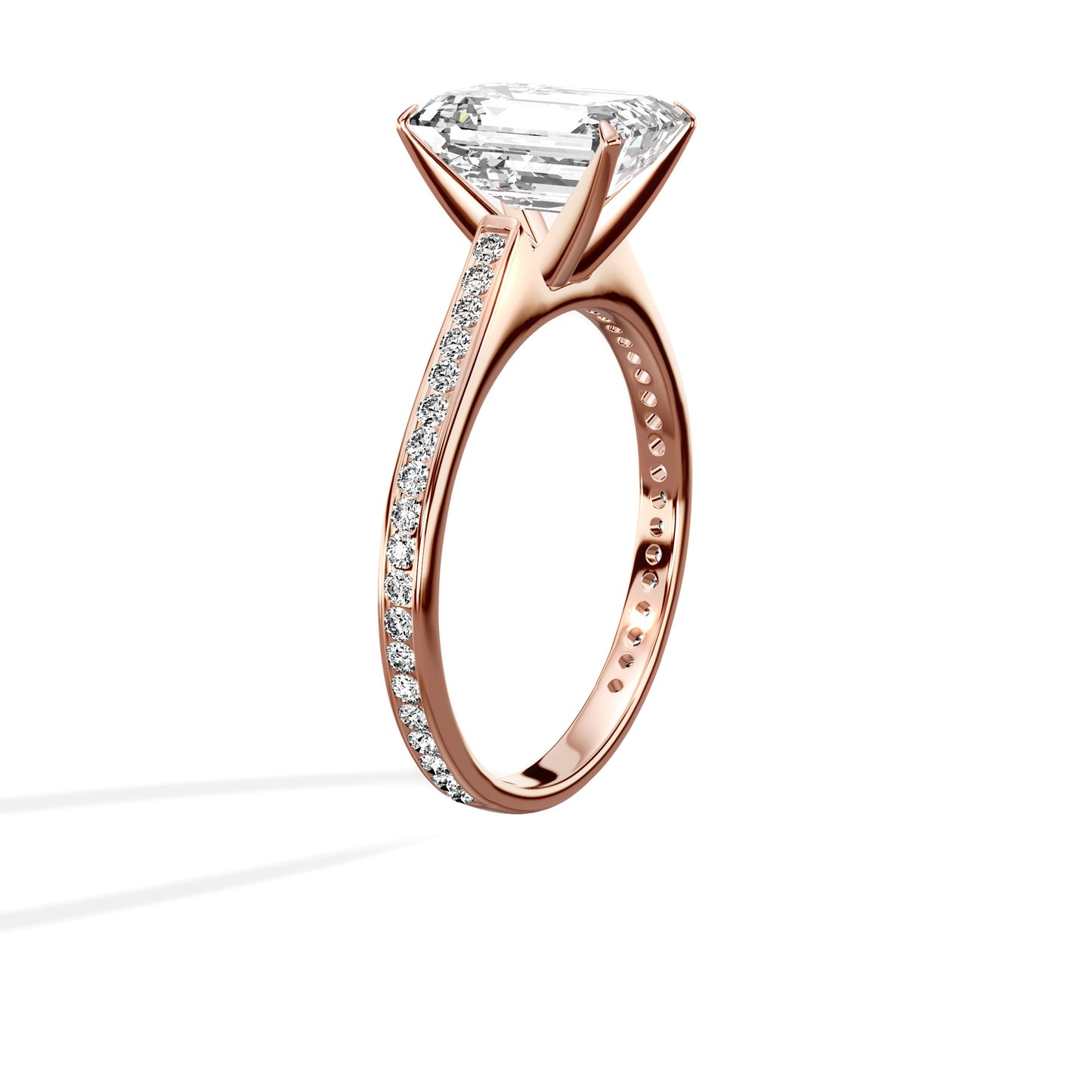 Channel Set Solitaire Engagement Ring