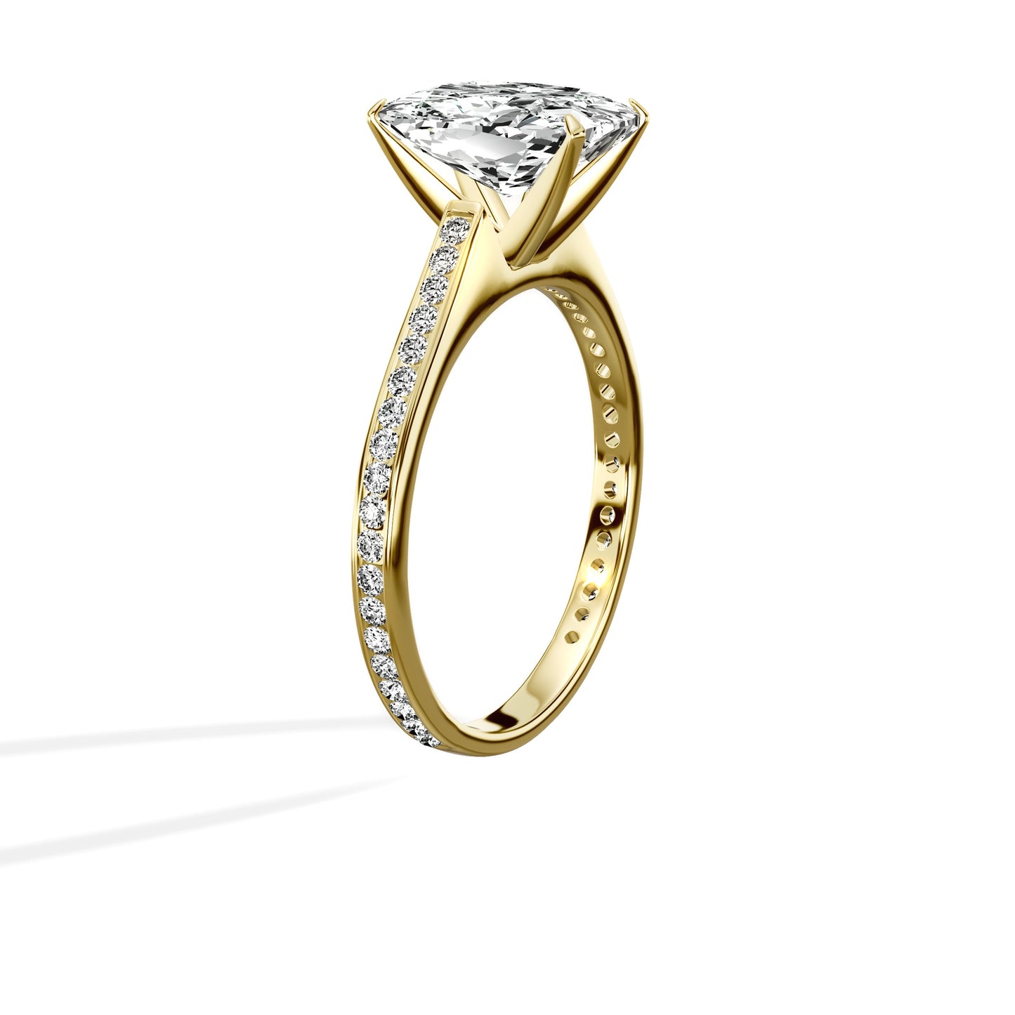 Channel Set Solitaire Engagement Ring