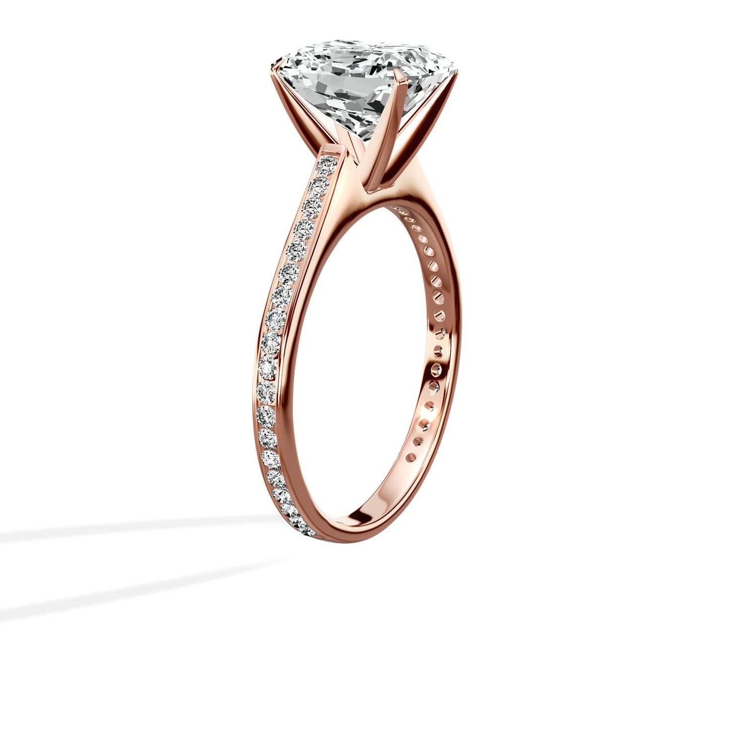 Channel Set Solitaire Engagement Ring