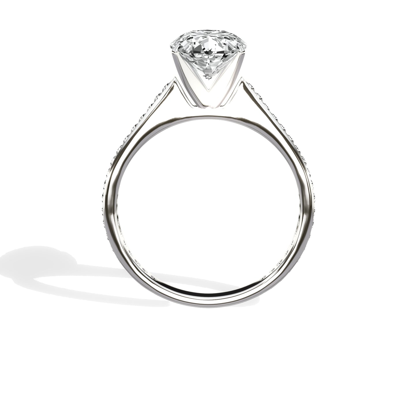 Channel Set Solitaire Engagement Ring