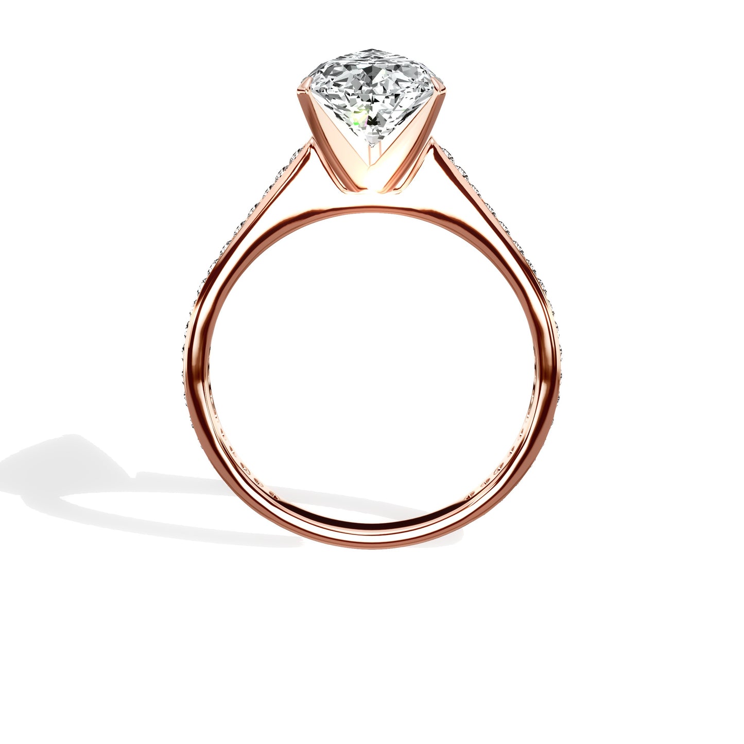 Channel Set Solitaire Engagement Ring
