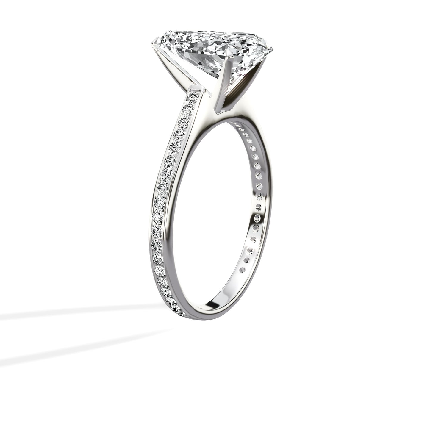 Channel Set Solitaire Engagement Ring