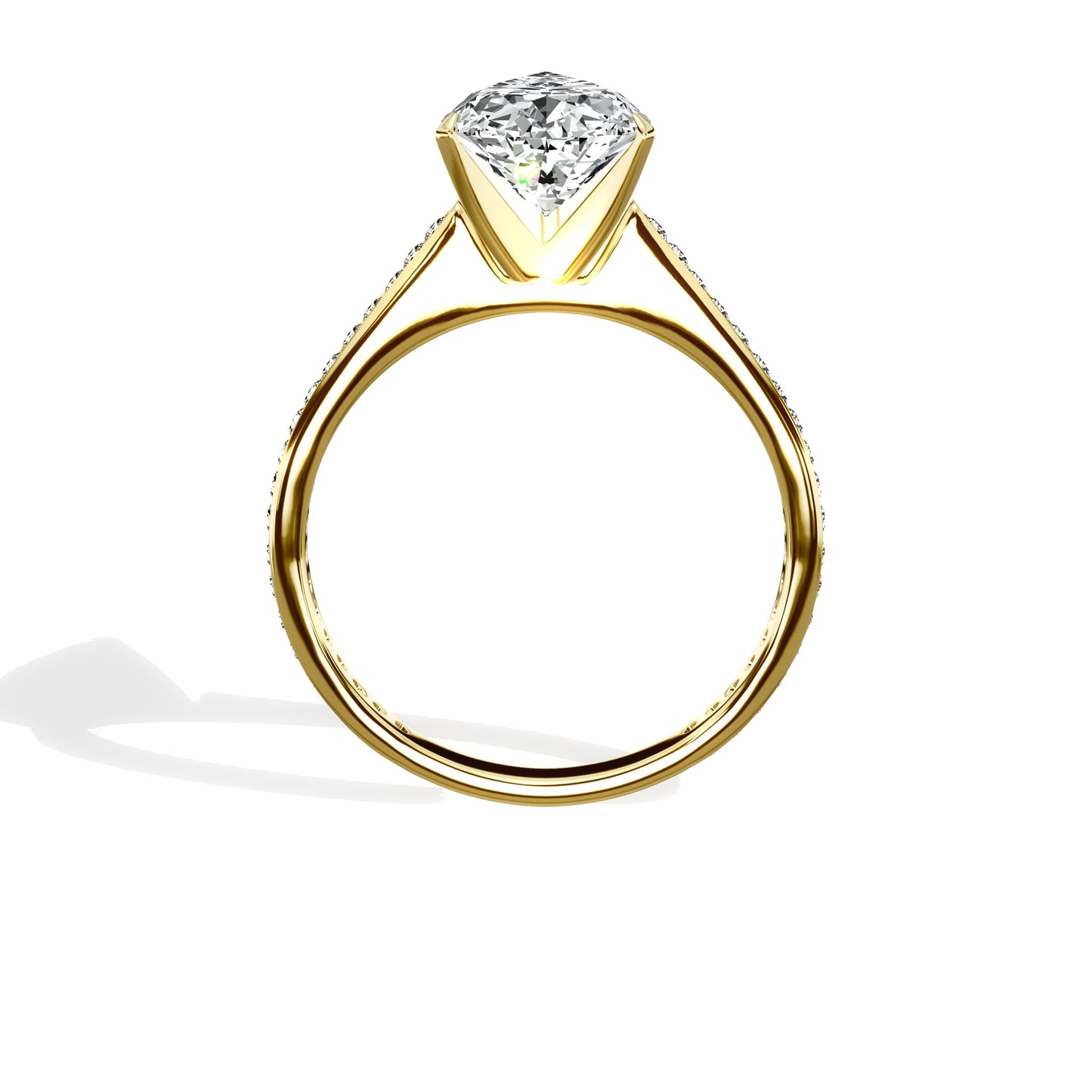 Channel Set Solitaire Engagement Ring