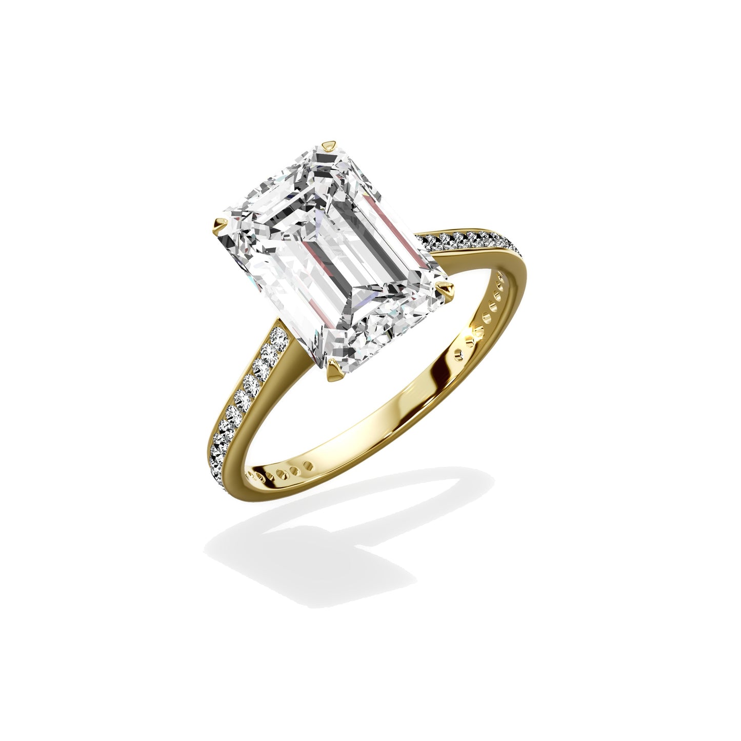 Channel Set Solitaire Engagement Ring