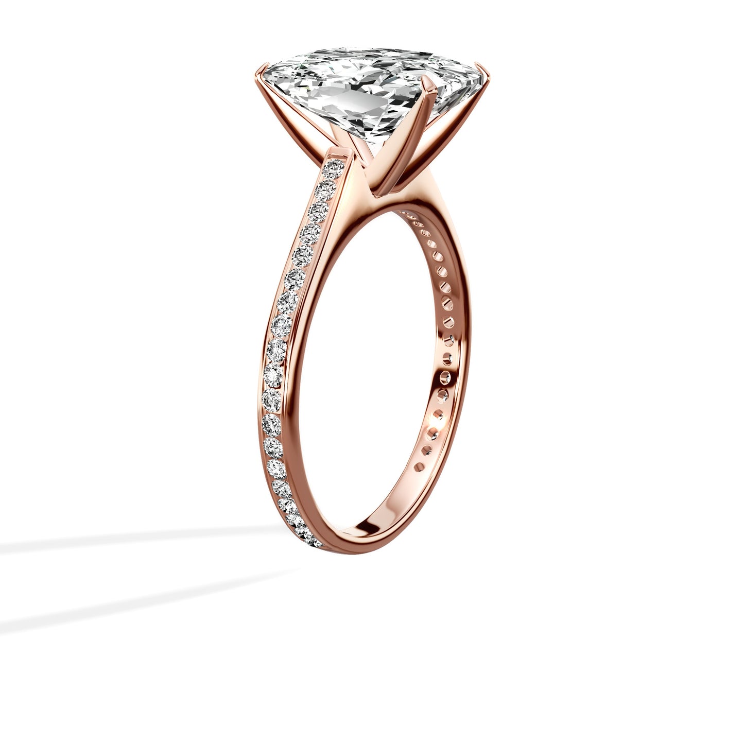 Channel Set Solitaire Engagement Ring