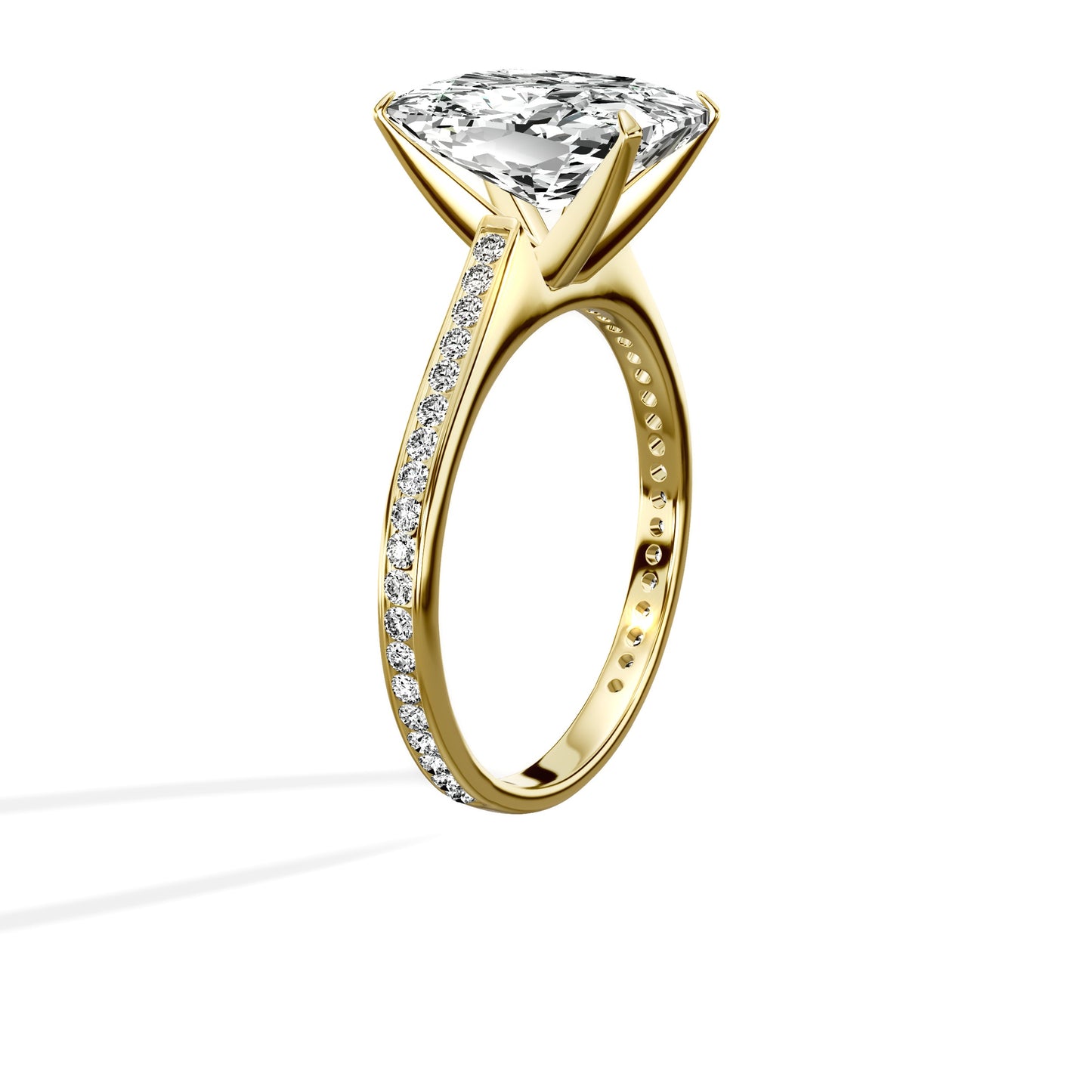 Channel Set Solitaire Engagement Ring