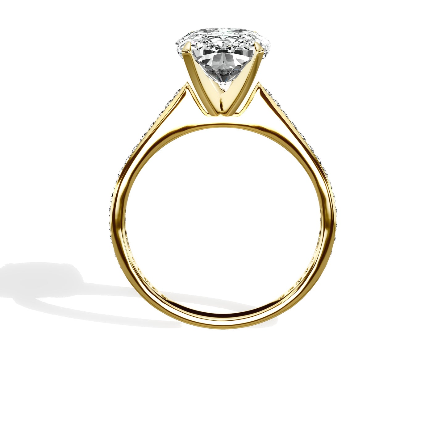 Channel Set Solitaire Engagement Ring