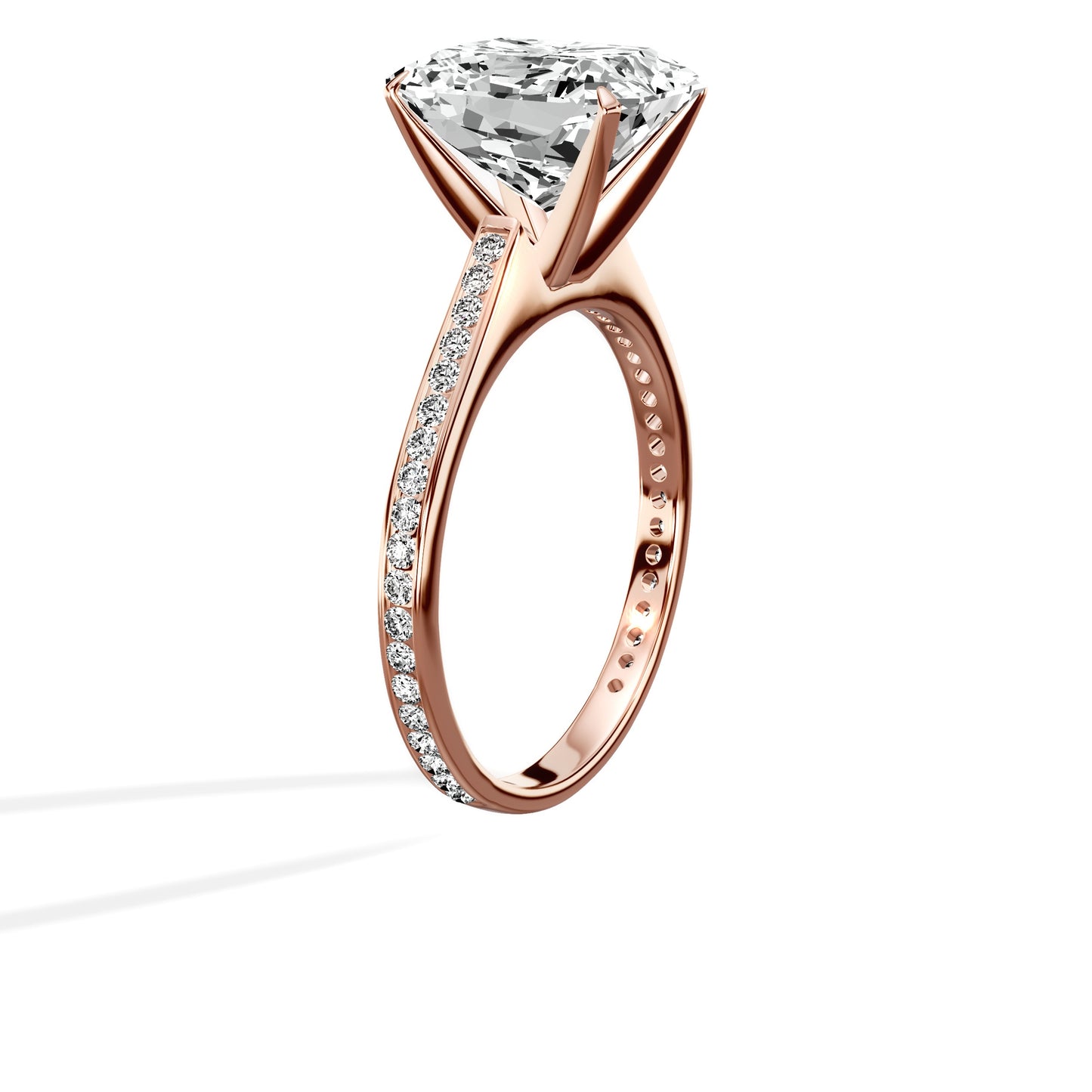 Channel Set Solitaire Engagement Ring