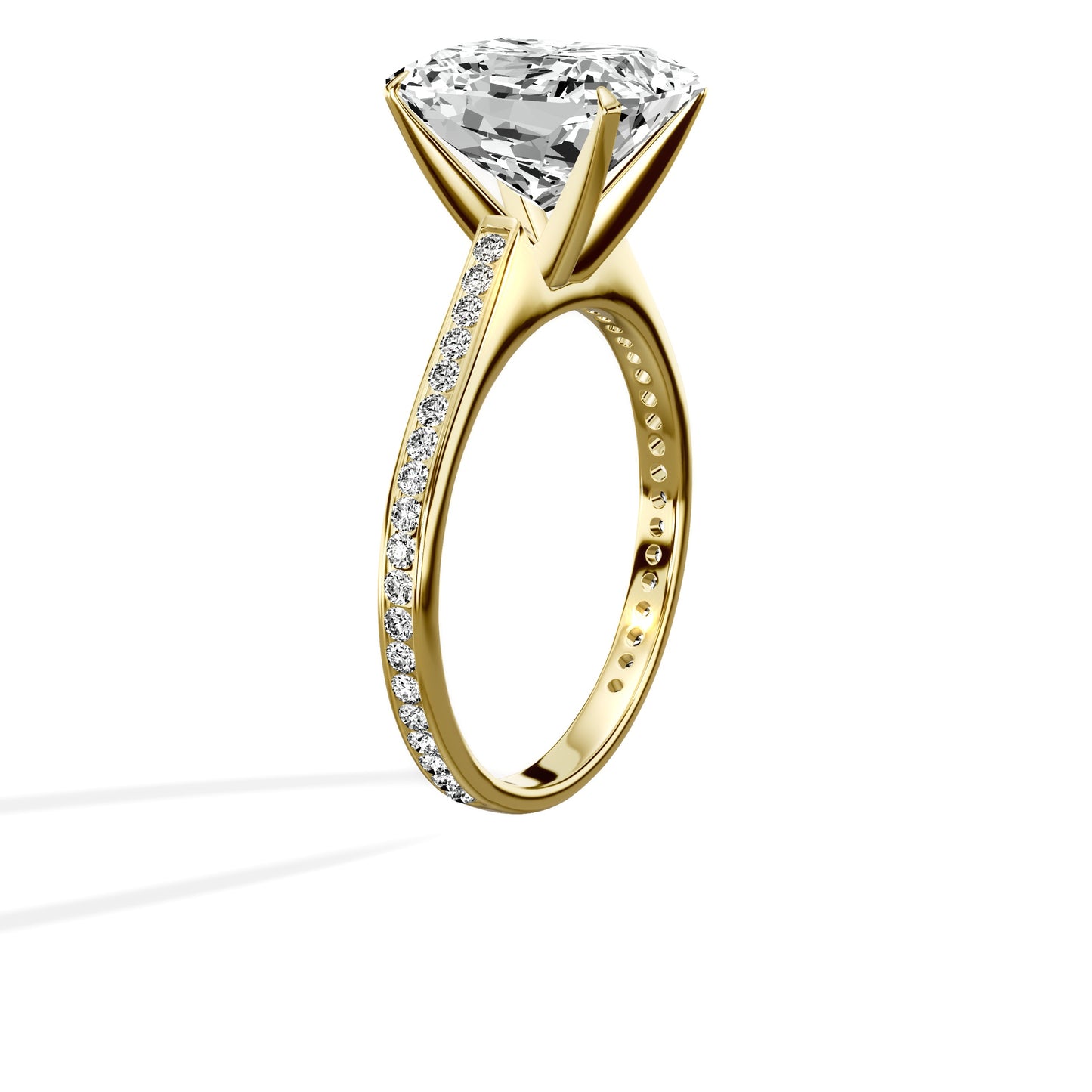 Channel Set Solitaire Engagement Ring