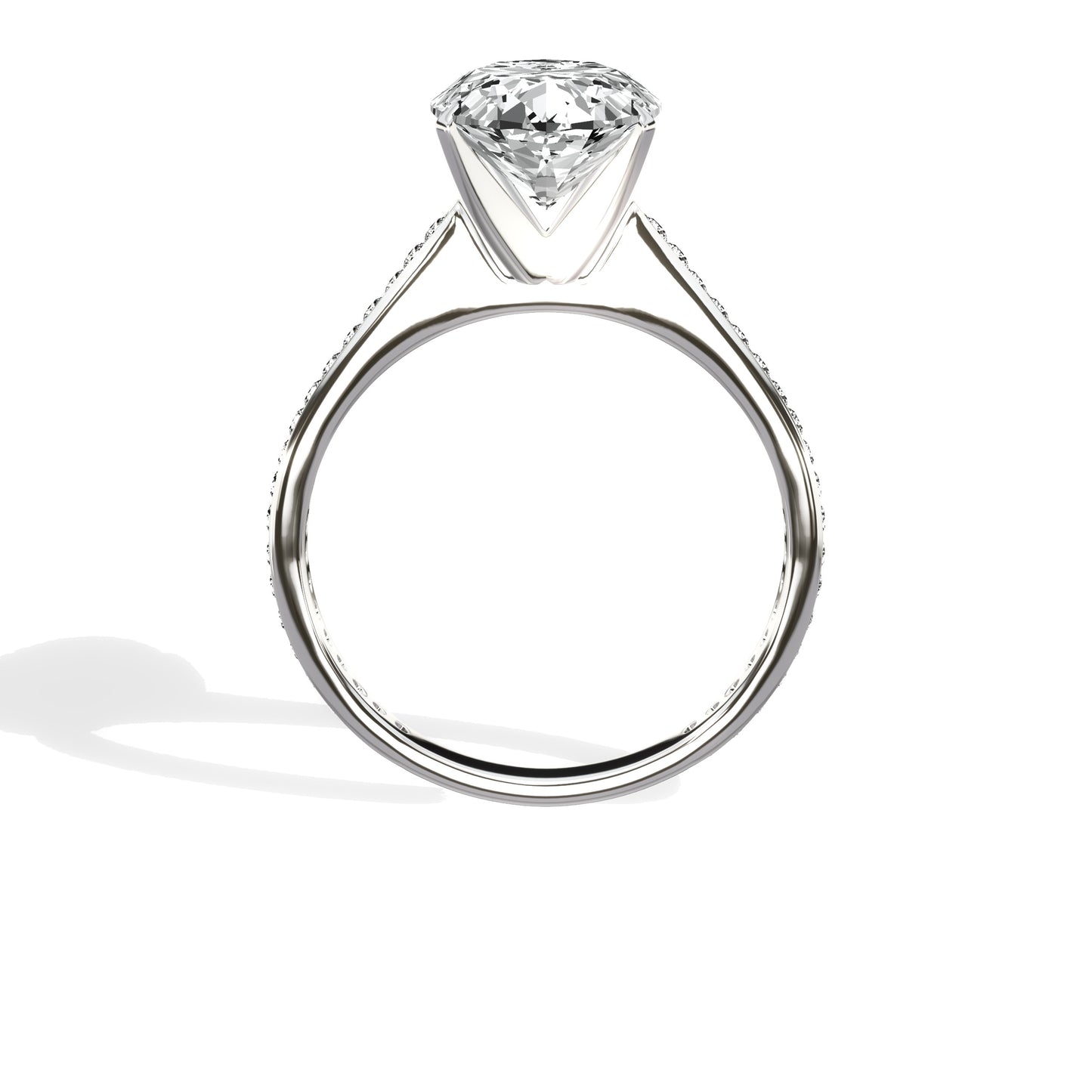 Channel Set Solitaire Engagement Ring