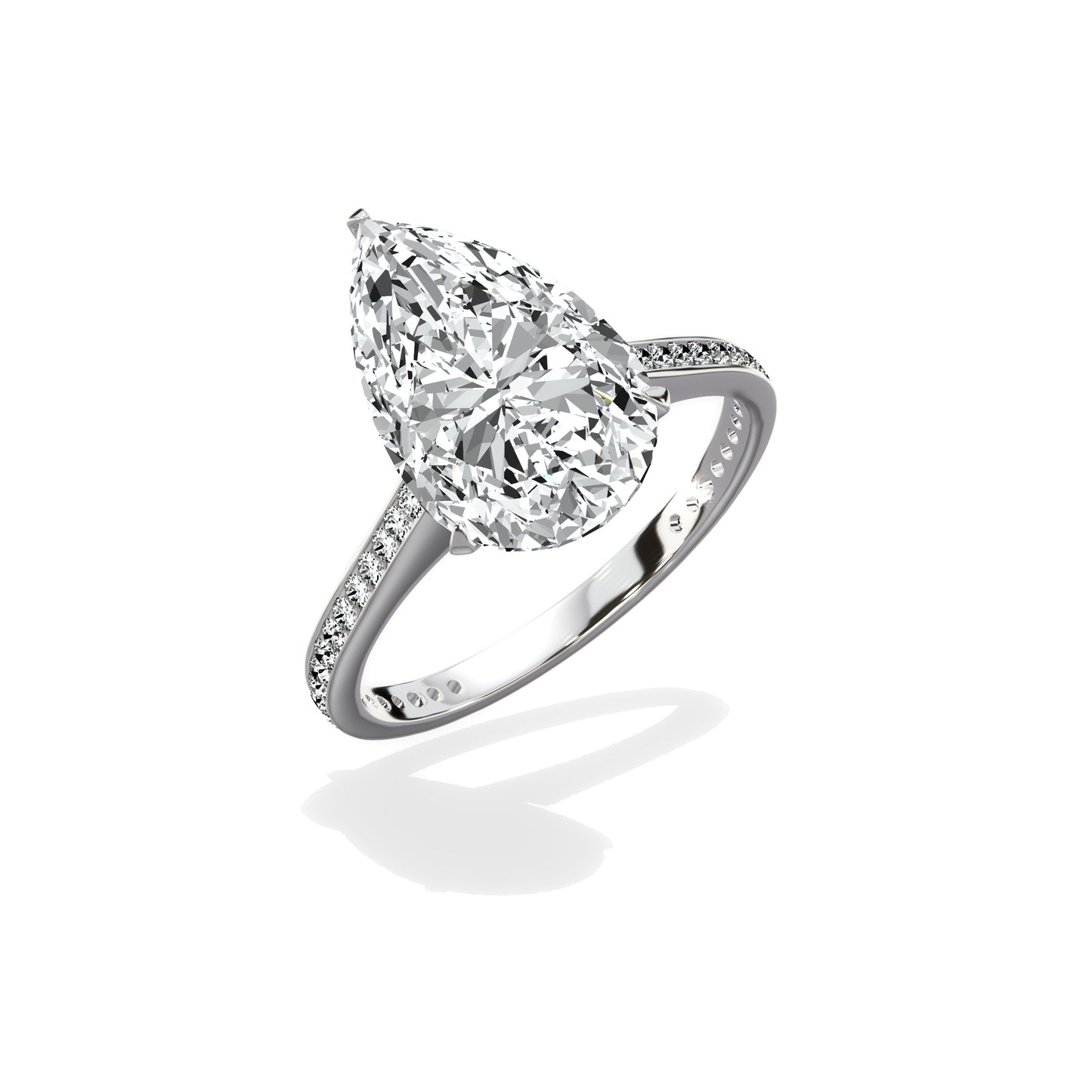 Channel Set Solitaire Engagement Ring