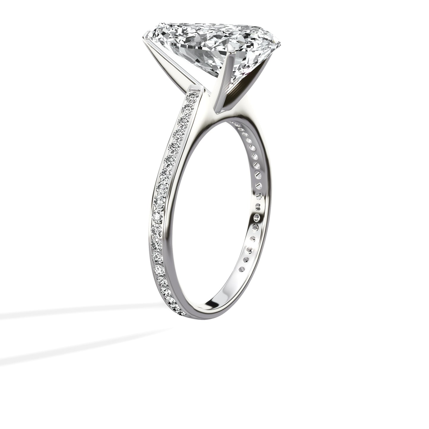 Channel Set Solitaire Engagement Ring