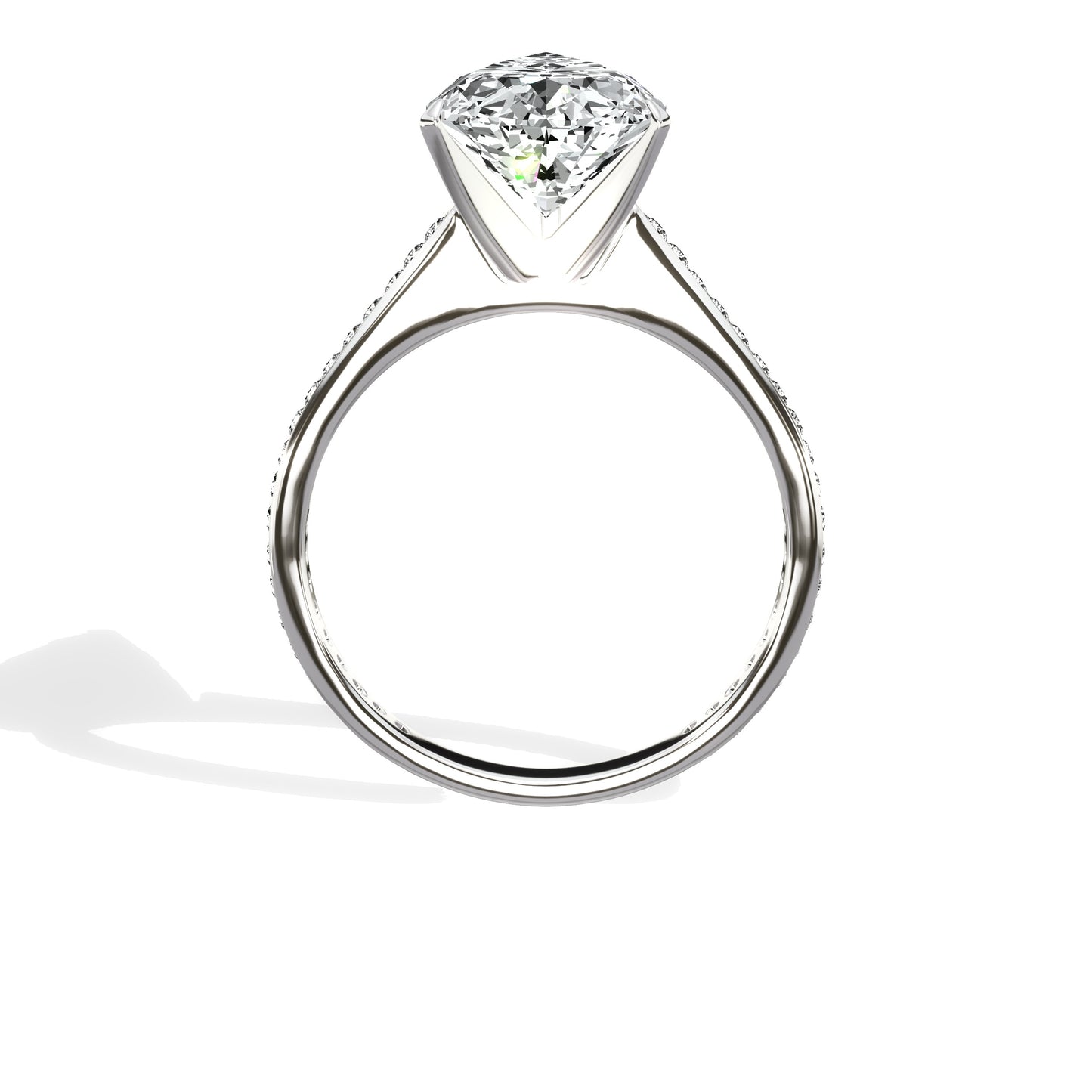 Channel Set Solitaire Engagement Ring