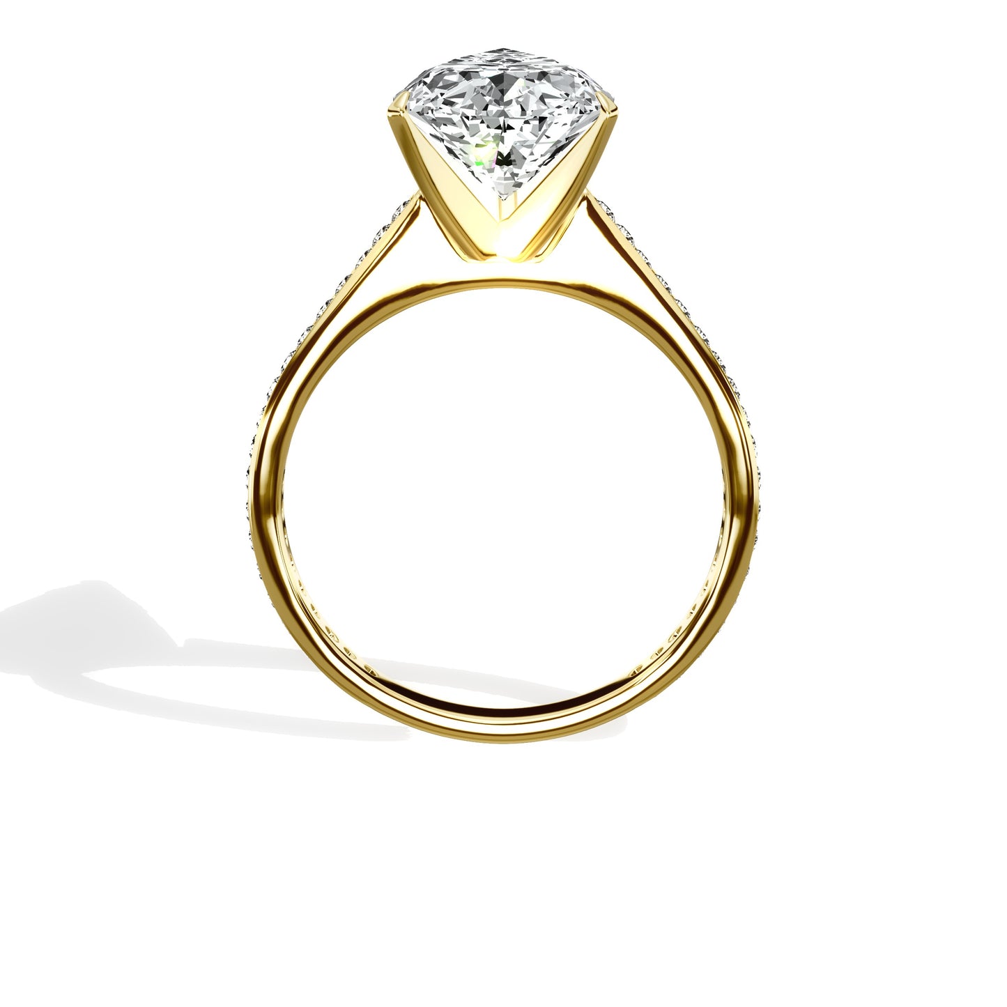 Channel Set Solitaire Engagement Ring