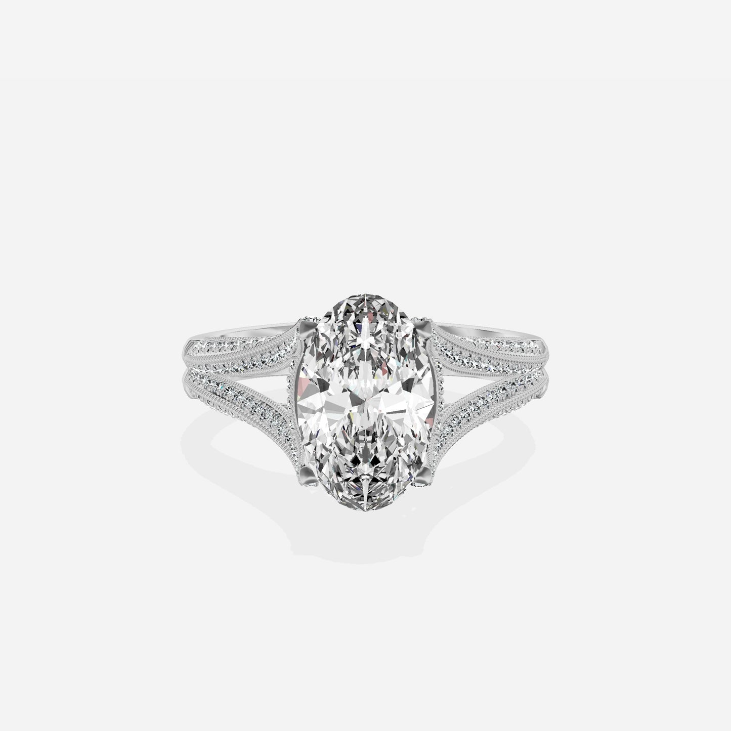 Split Shank Vintage Style Engagement Ring