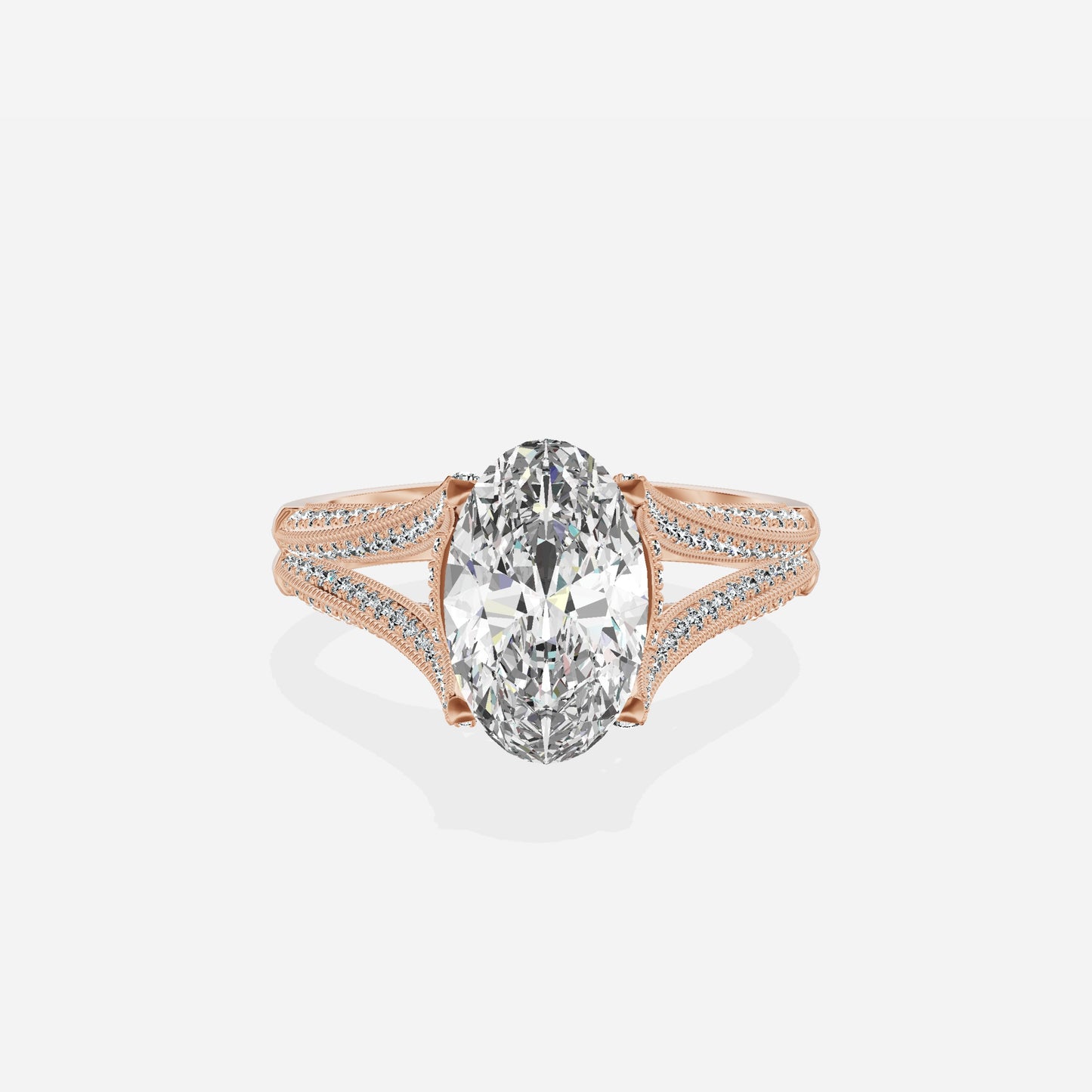 Split Shank Vintage Style Engagement Ring