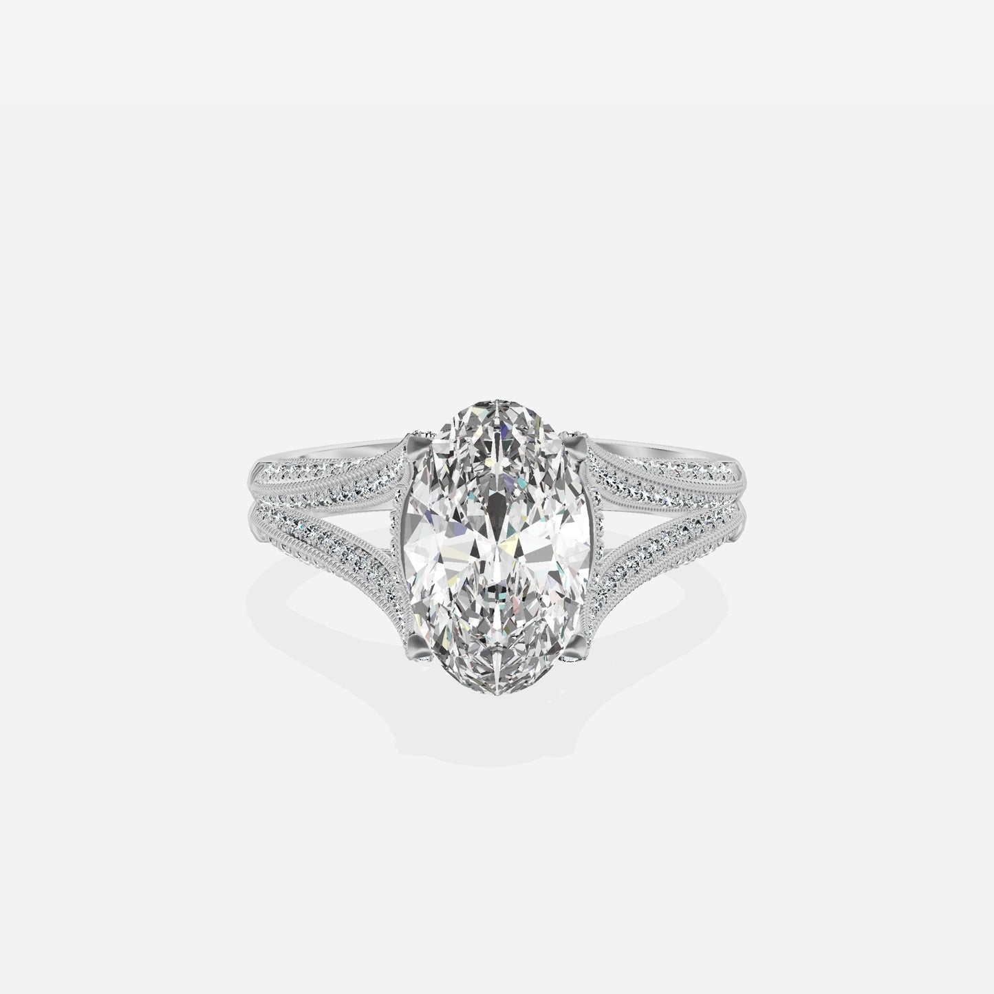 Split Shank Vintage Style Engagement Ring