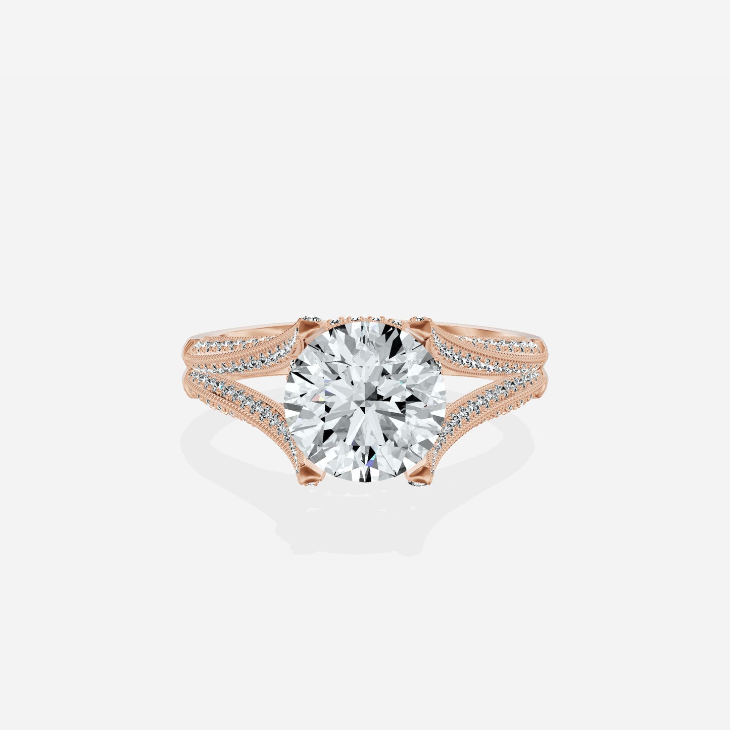 Split Shank Vintage Style Engagement Ring