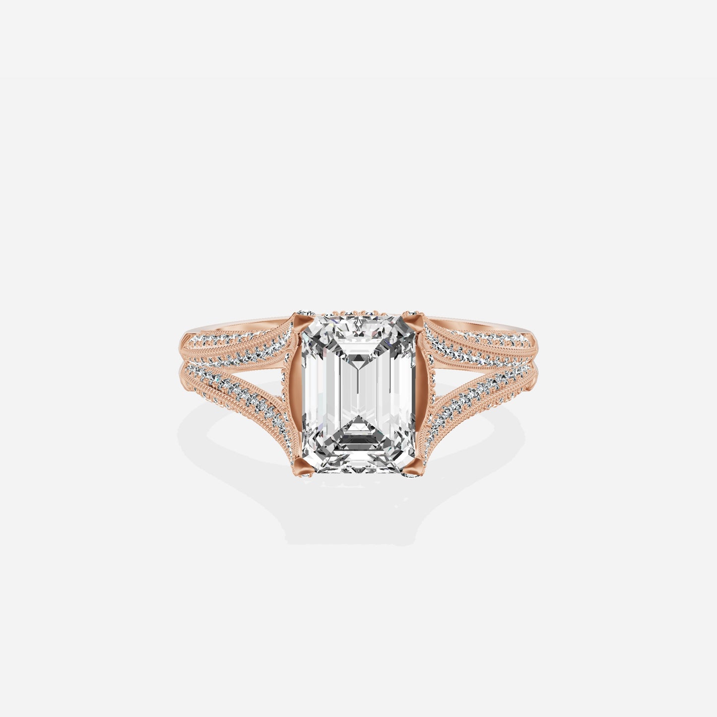 Split Shank Vintage Style Engagement Ring
