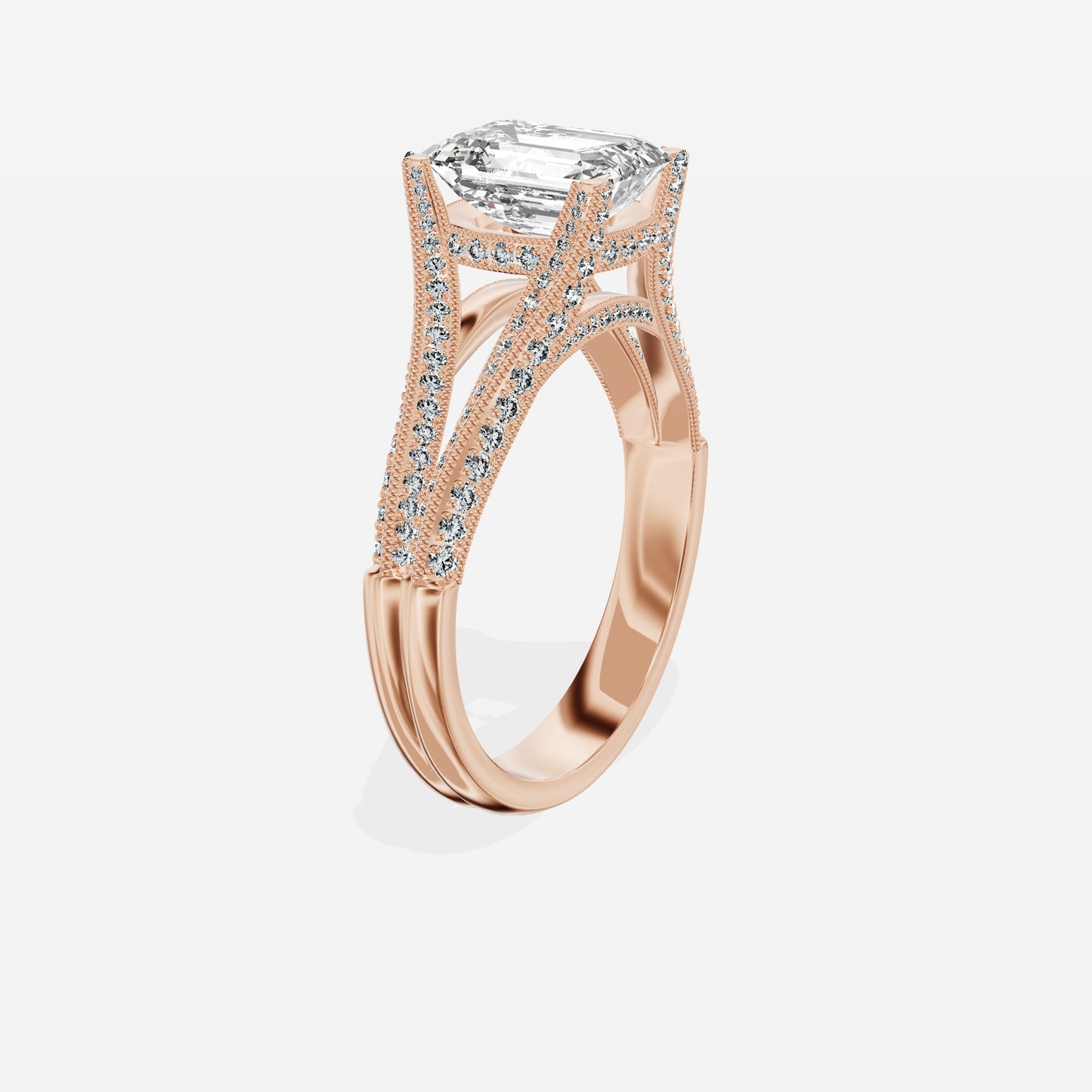 Split Shank Vintage Style Engagement Ring