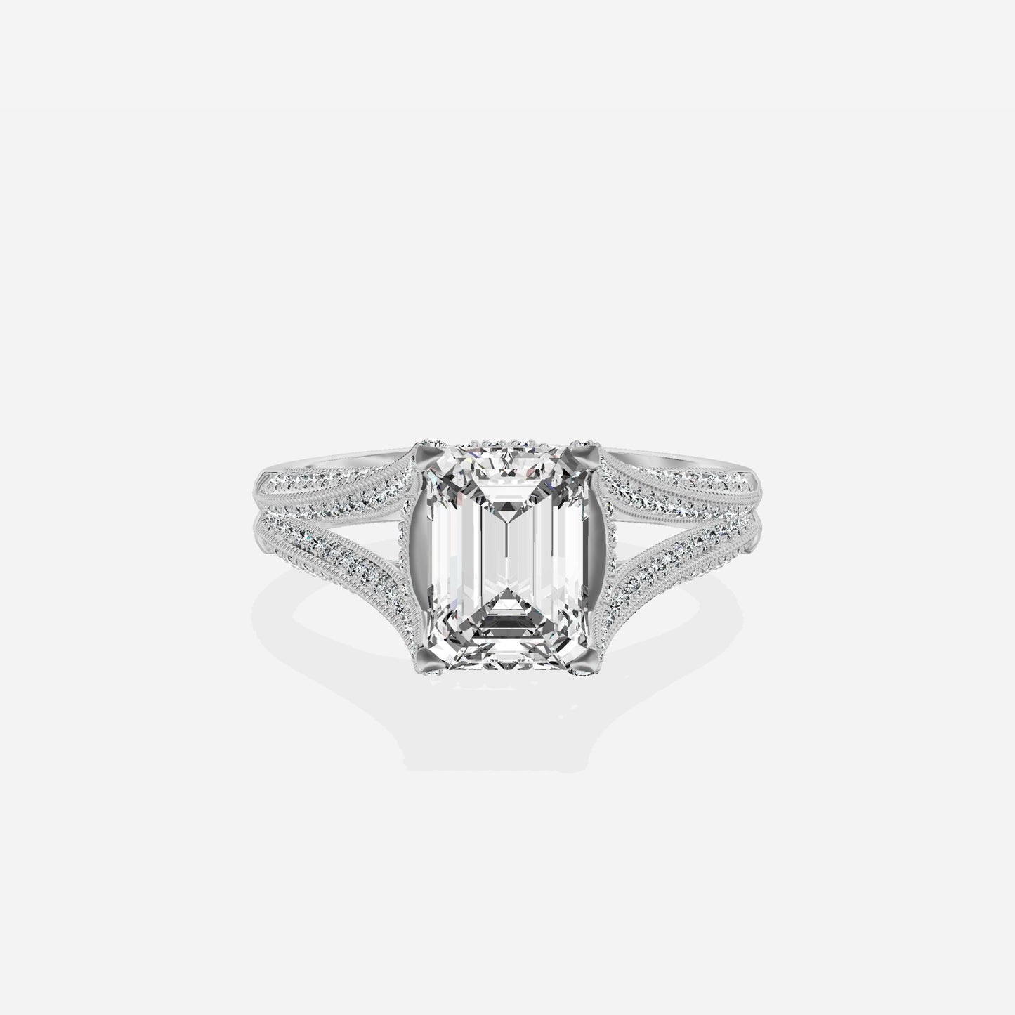 Split Shank Vintage Style Engagement Ring