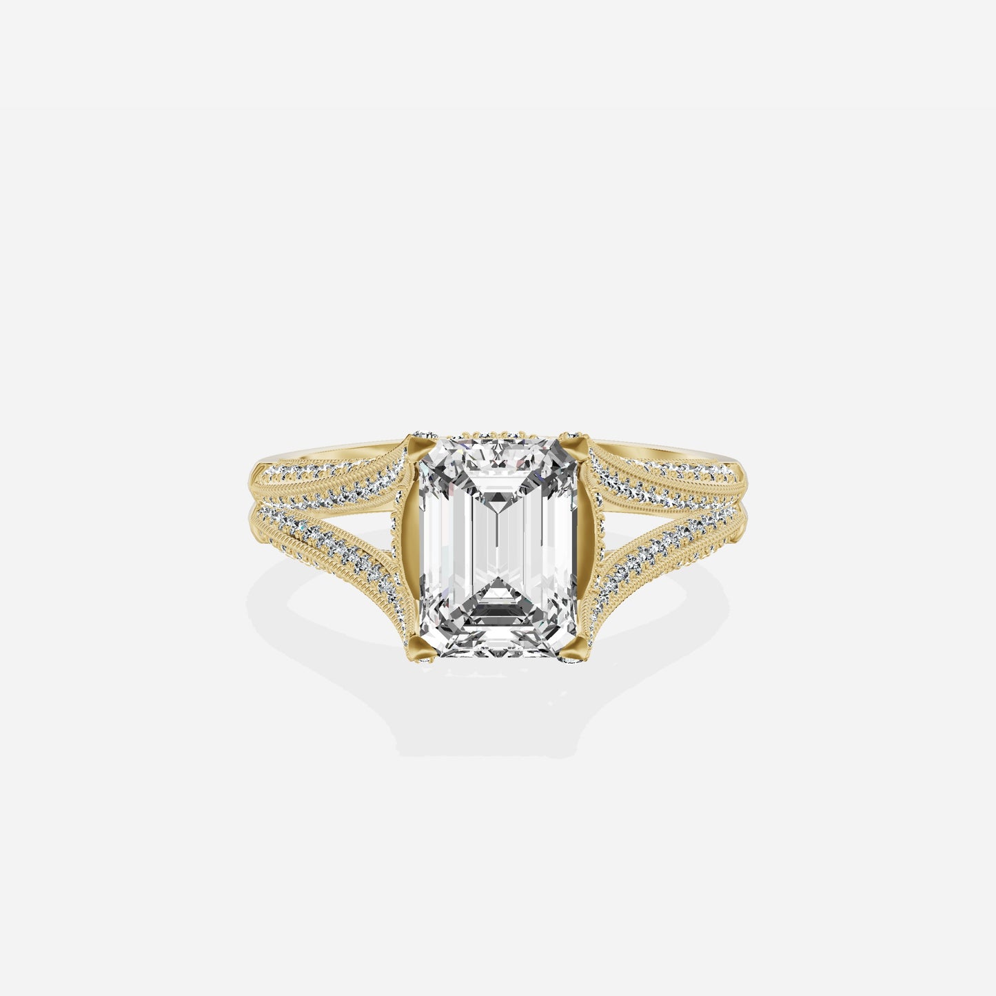 Split Shank Vintage Style Engagement Ring