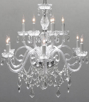 A46-386/6+6 Murano Venetian Style CHANDELIER Chandeliers, Crystal Chandelier, Crystal Chandeliers, Lighting