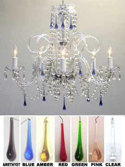 G46-387/5/COLOR Murano Venetian Style CHANDELIER Chandeliers, Crystal Chandelier, Crystal Chandeliers, Lighting