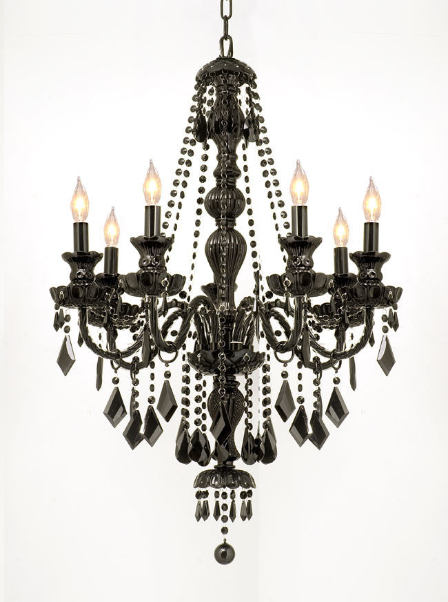 G46-BLACK/SM/490/7 Royal Collection CHANDELIER Chandeliers, Crystal Chandelier, Crystal Chandeliers, Lighting