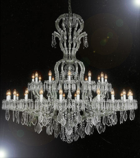 A83-SILVER/3102/36+1A great European tradition. Nothing was ever quite so elegant as the fine crystal chandeliers that lent sparkle to brilliant evenings in palaces and manor houses across Europe. Th