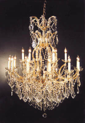 A83-52/21510/15+1Maria Theresa 100% Crystal Chandelier. A Great European Tradition. Nothing is quite as elegant as the fine crystal chandeliers that gave sparkle to brilliant evenings at palaces and