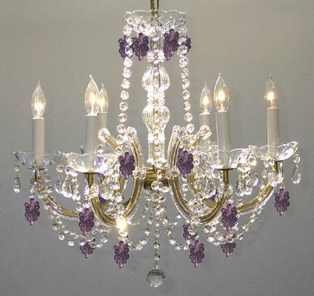 A83-7009/6/PURPLE Maria Theresa CHANDELIER Chandeliers, Crystal Chandelier, Crystal Chandeliers, Lighting