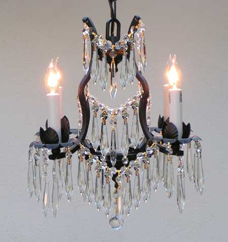 A83-U/3034/4 Wrought Iron Chandelier Chandeliers, Crystal Chandelier, Crystal Chandeliers, Lighting