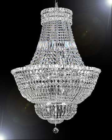 A93-SILVER/454/9 Empire Style CHANDELIER Chandeliers, Crystal Chandelier, Crystal Chandeliers, Lighting