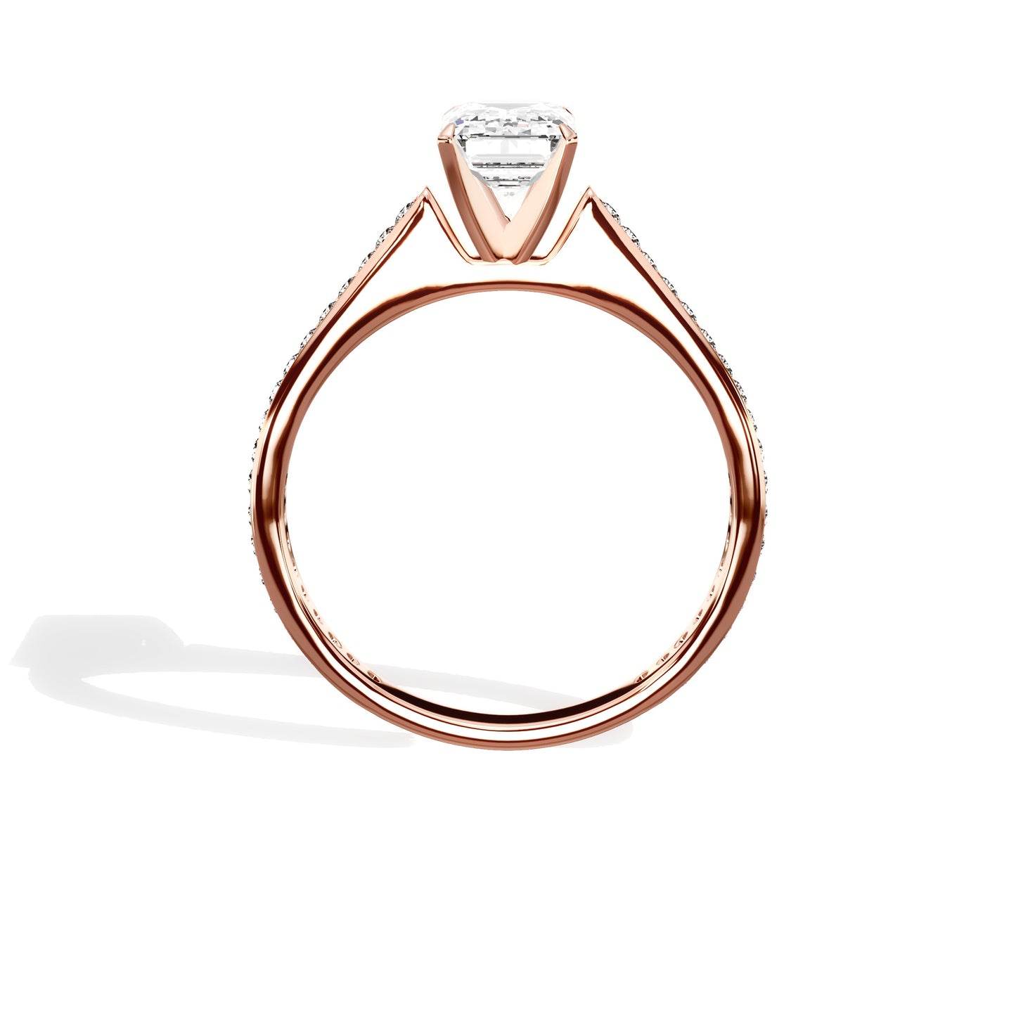 Channel Set Solitaire Engagement Ring