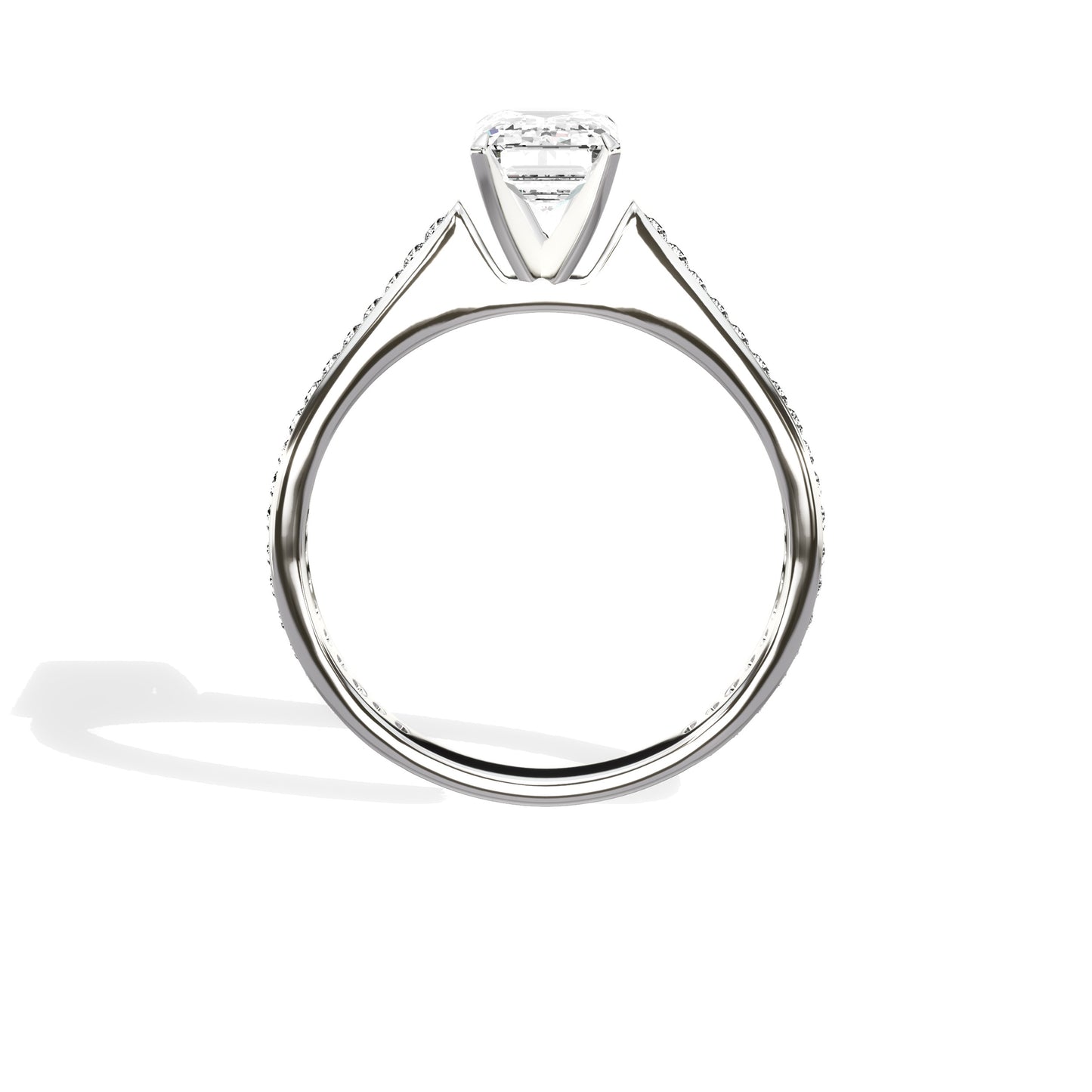 Channel Set Solitaire Engagement Ring